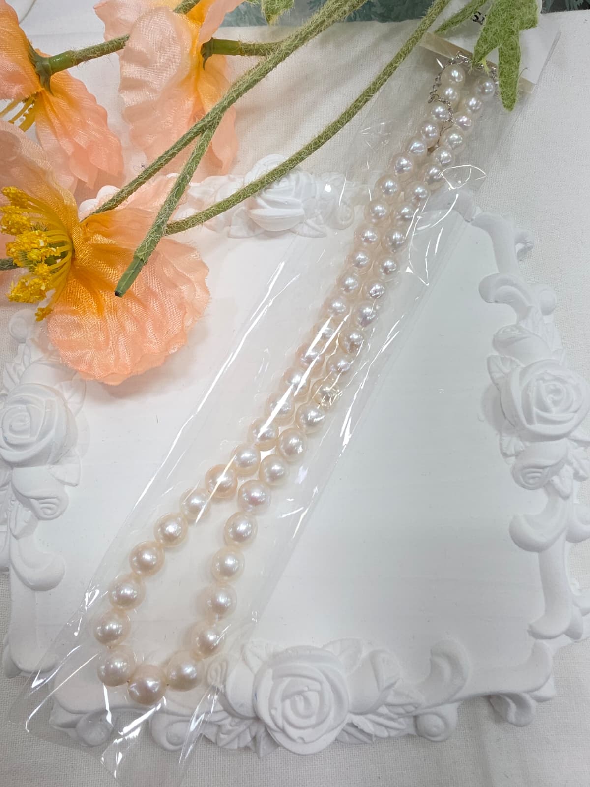Freshwater Pearl Necklace 7mm/8mm Silver Clasp (Select 1) - 이미지 10