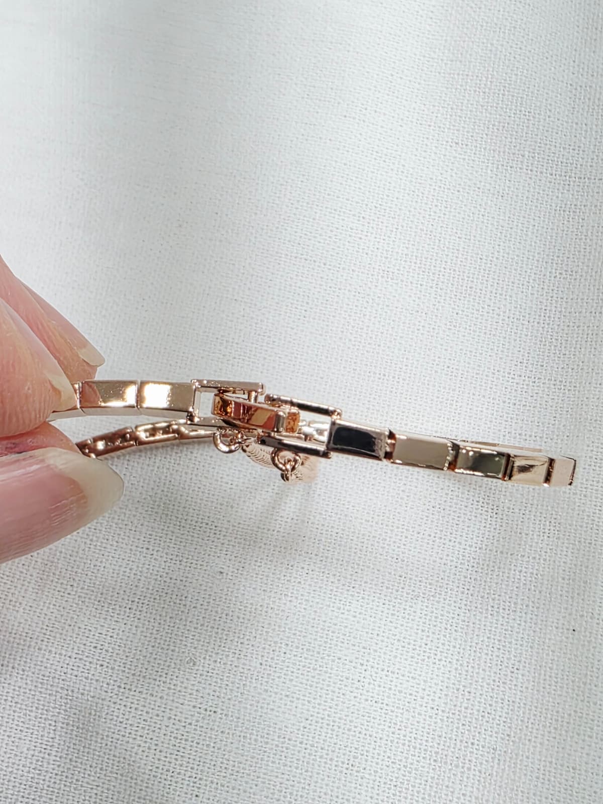 Square Cubic Tennis Simple Chain Bracelet - 이미지 5