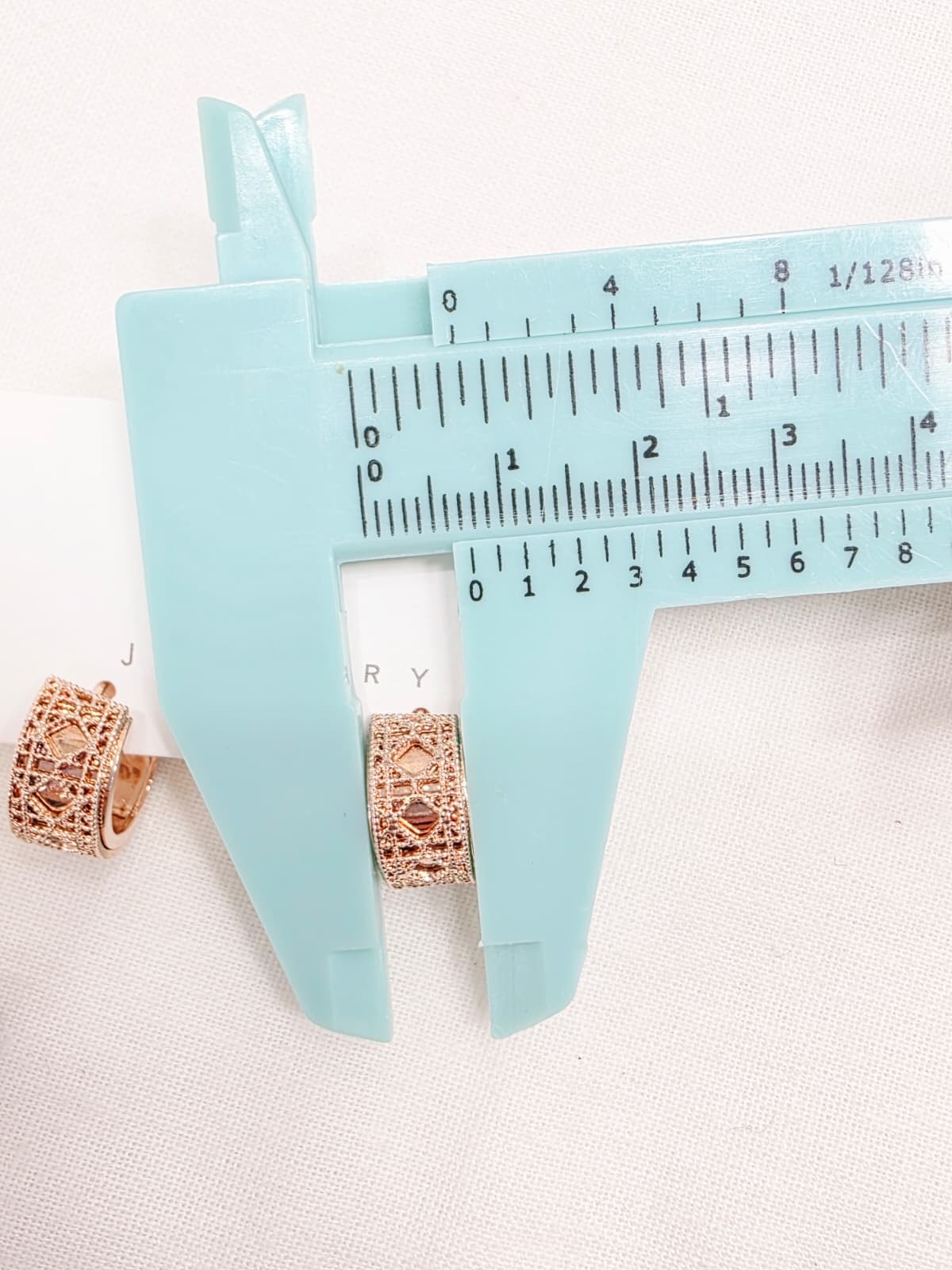 Lace Art Deco Lace Piece Tube Wide Ring Silver Stud Earrings - 이미지 4