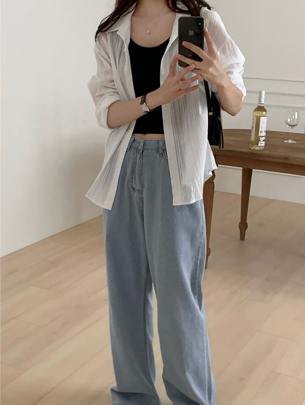 Seersucker Striped Shirt NB (Exclusive, See-through SH - 이미지 10