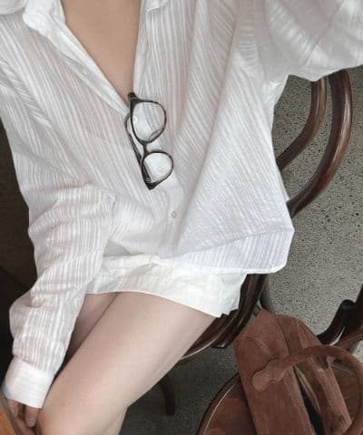 Seersucker Striped Shirt NB (Exclusive, See-through SH