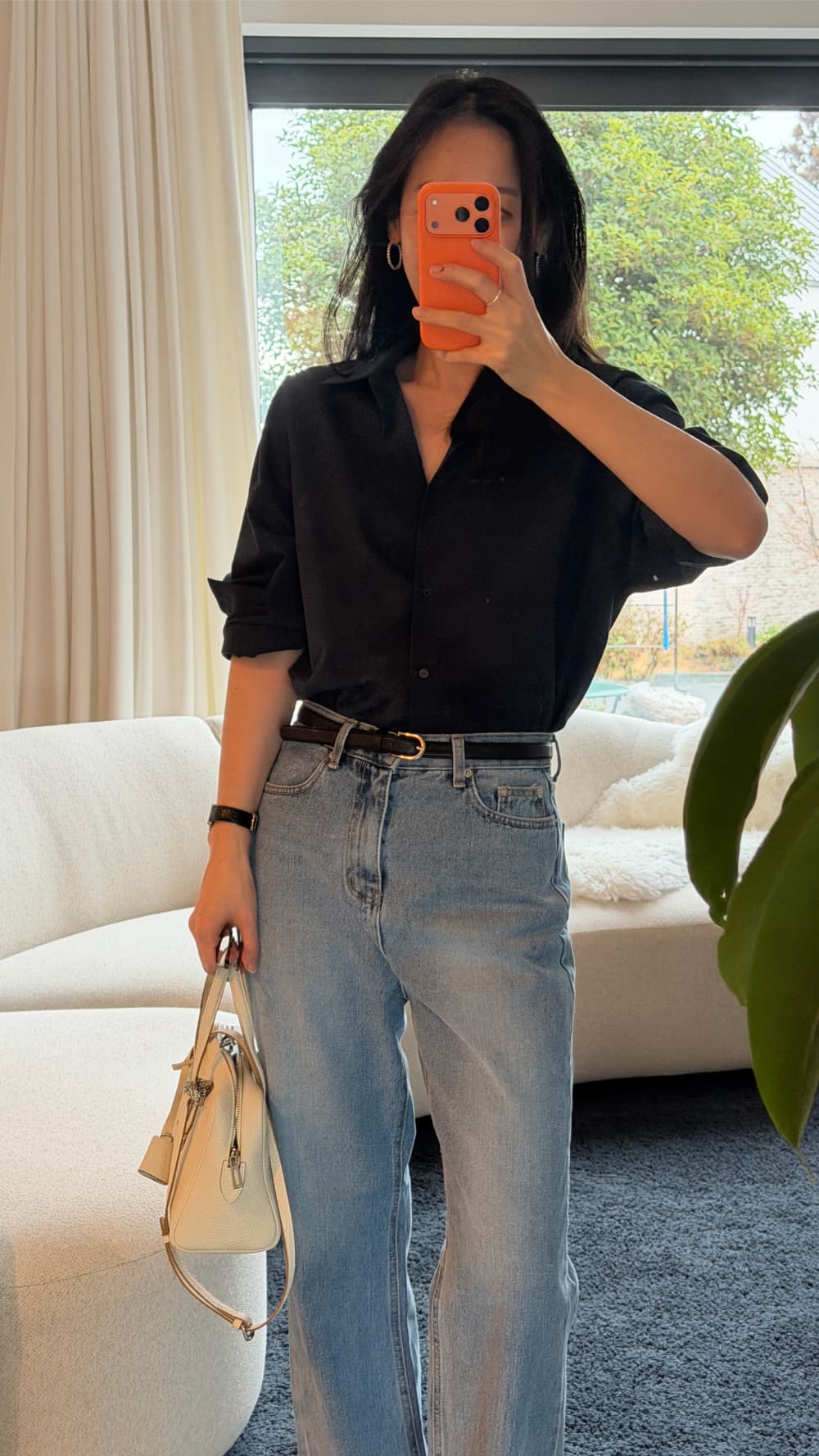 Basic Shirt NB (Oversized Loose Boxy Fit Shirt, Bio Cotton SH - 이미지 11