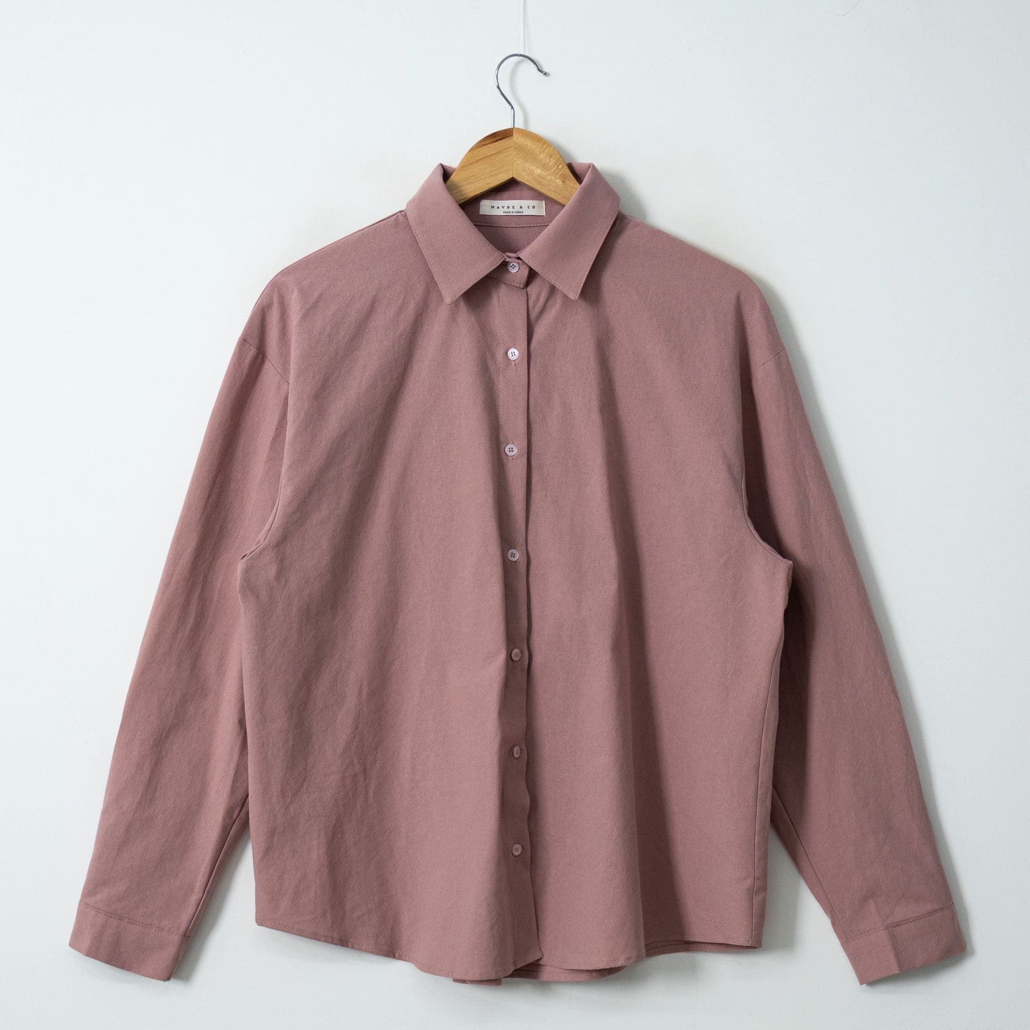 Basic Shirt NB (Oversized Loose Boxy Fit Shirt, Bio Cotton SH - 이미지 16