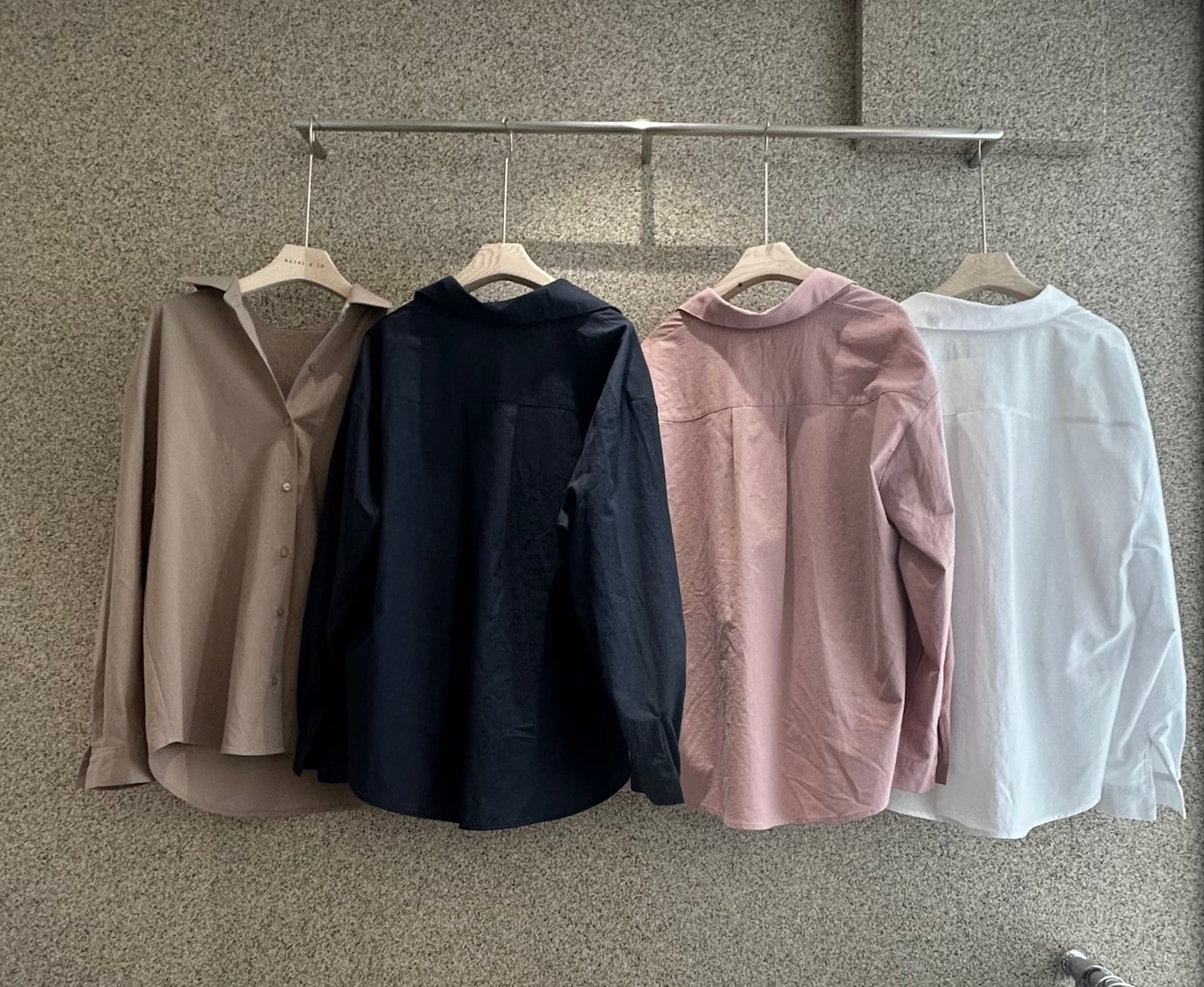 Basic Shirt NB (Oversized Loose Boxy Fit Shirt, Bio Cotton SH - 이미지 2