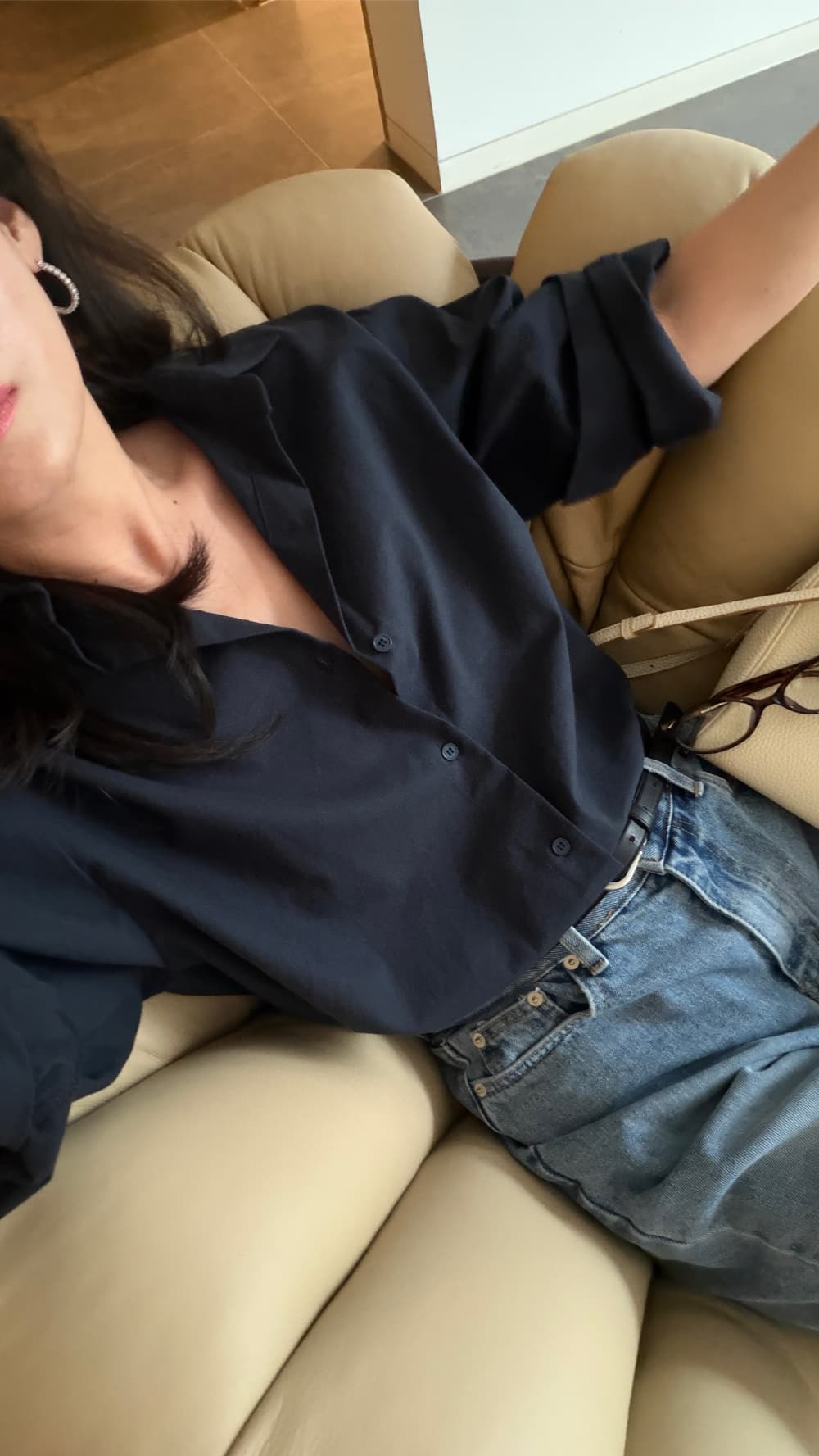 Basic Shirt NB (Oversized Loose Boxy Fit Shirt, Bio Cotton SH - 이미지 1