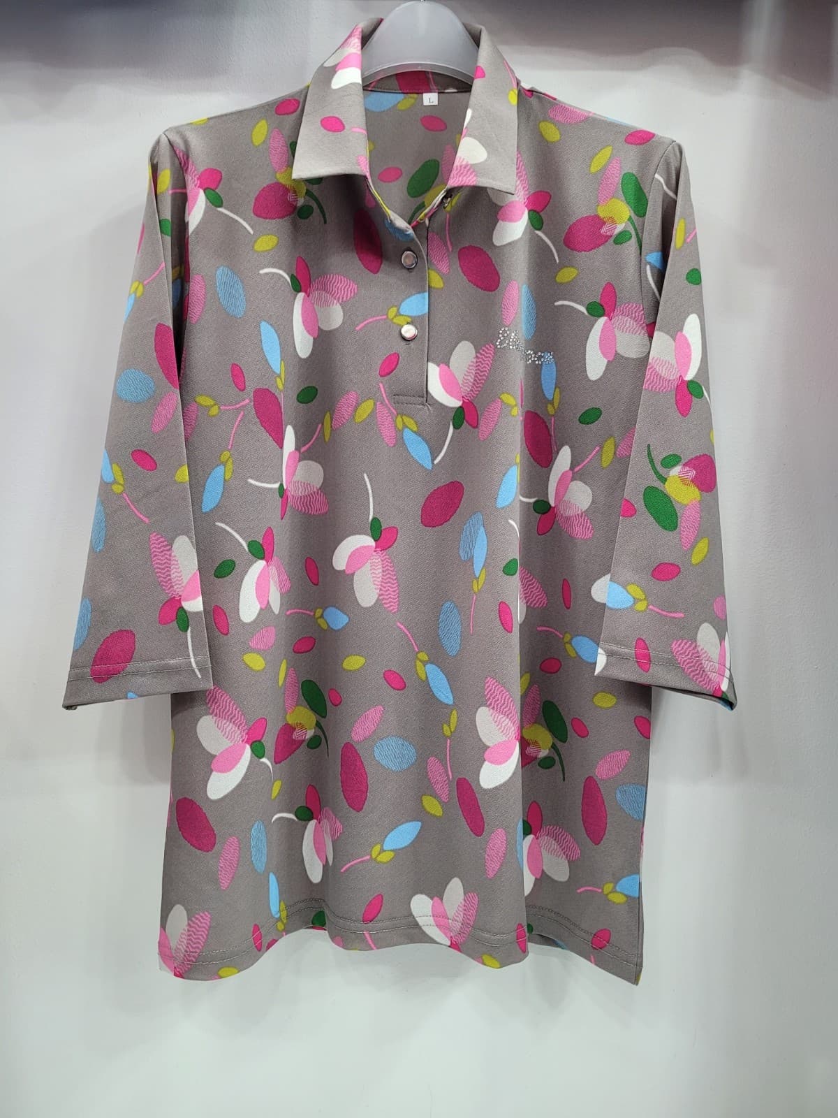 Petal collar T-shirt, three-quarter length - 이미지 1