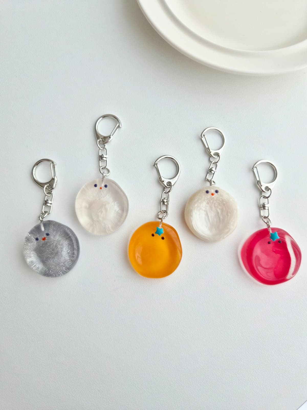 Kongnuni Warrior Stone Keyring Tomato Tangerine Pebble - 이미지 4