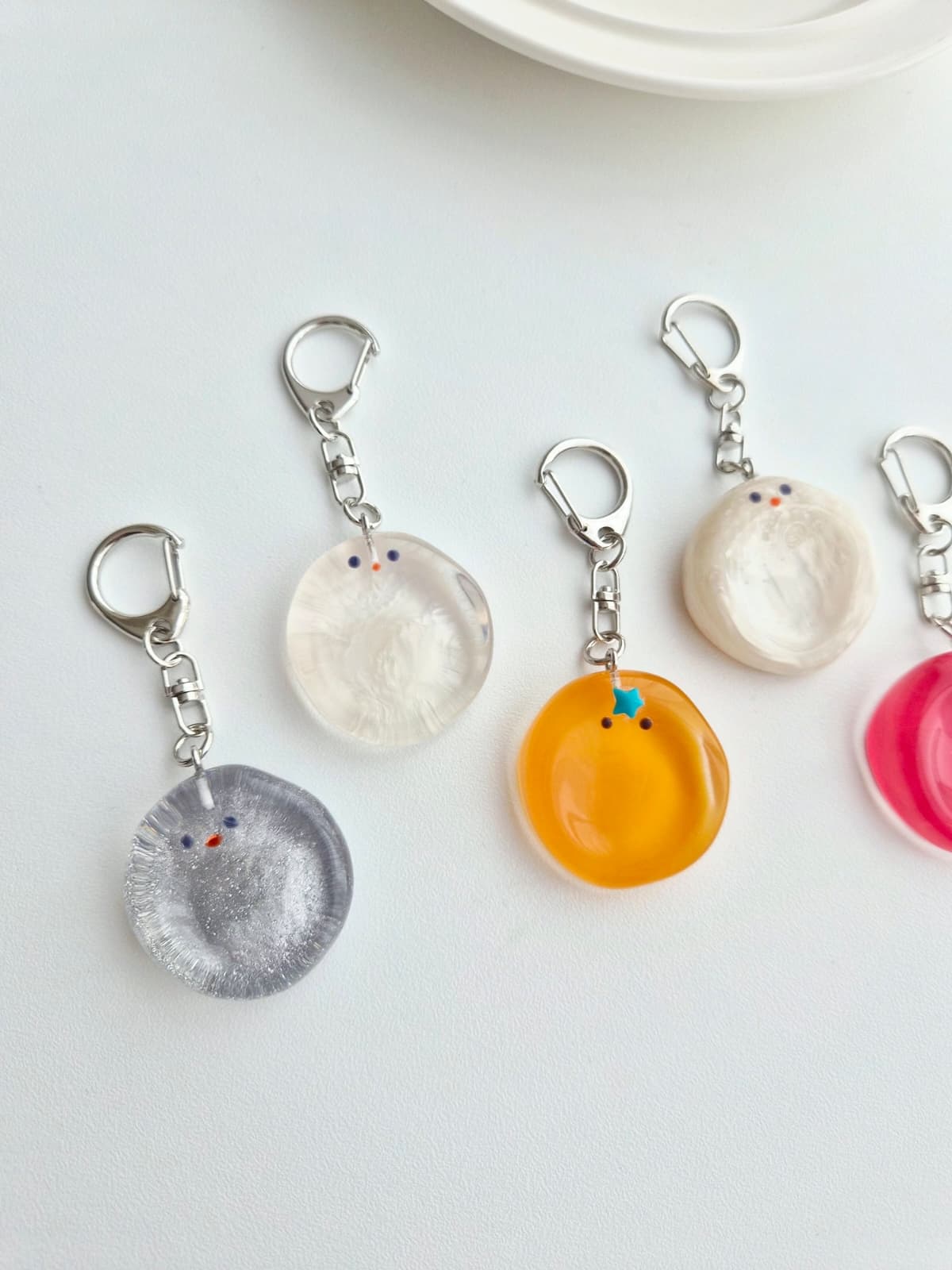 Kongnuni Warrior Stone Keyring Tomato Tangerine Pebble - 이미지 2