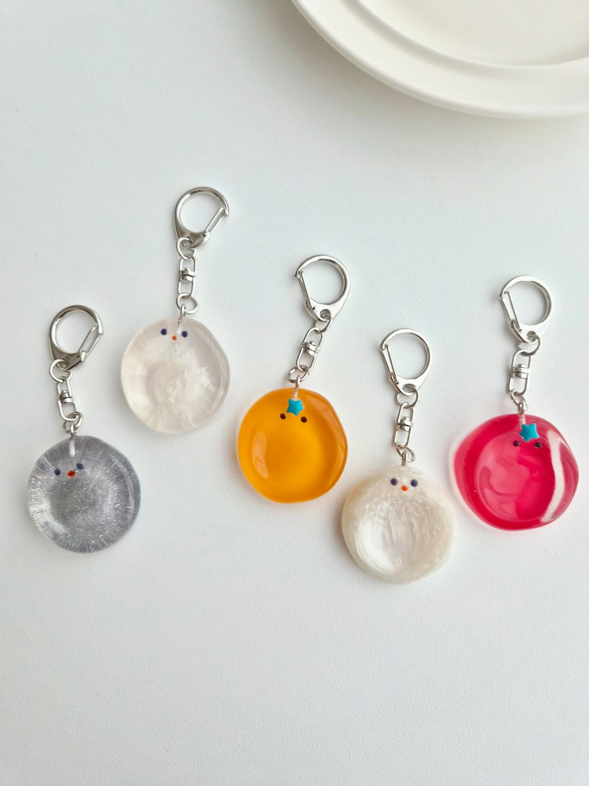 Kongnuni Warrior Stone Keyring Tomato Tangerine Pebble - 이미지 3
