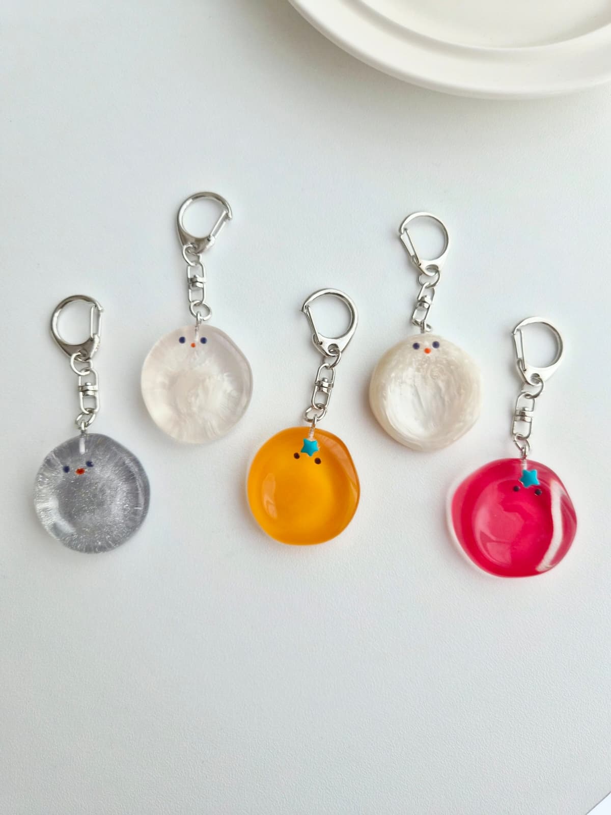 Kongnuni Warrior Stone Keyring Tomato Tangerine Pebble - 이미지 8