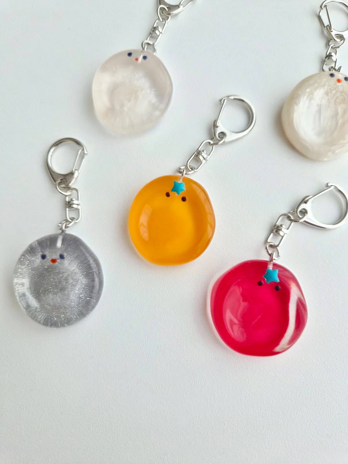 Kongnuni Warrior Stone Keyring Tomato Tangerine Pebble - 이미지 1