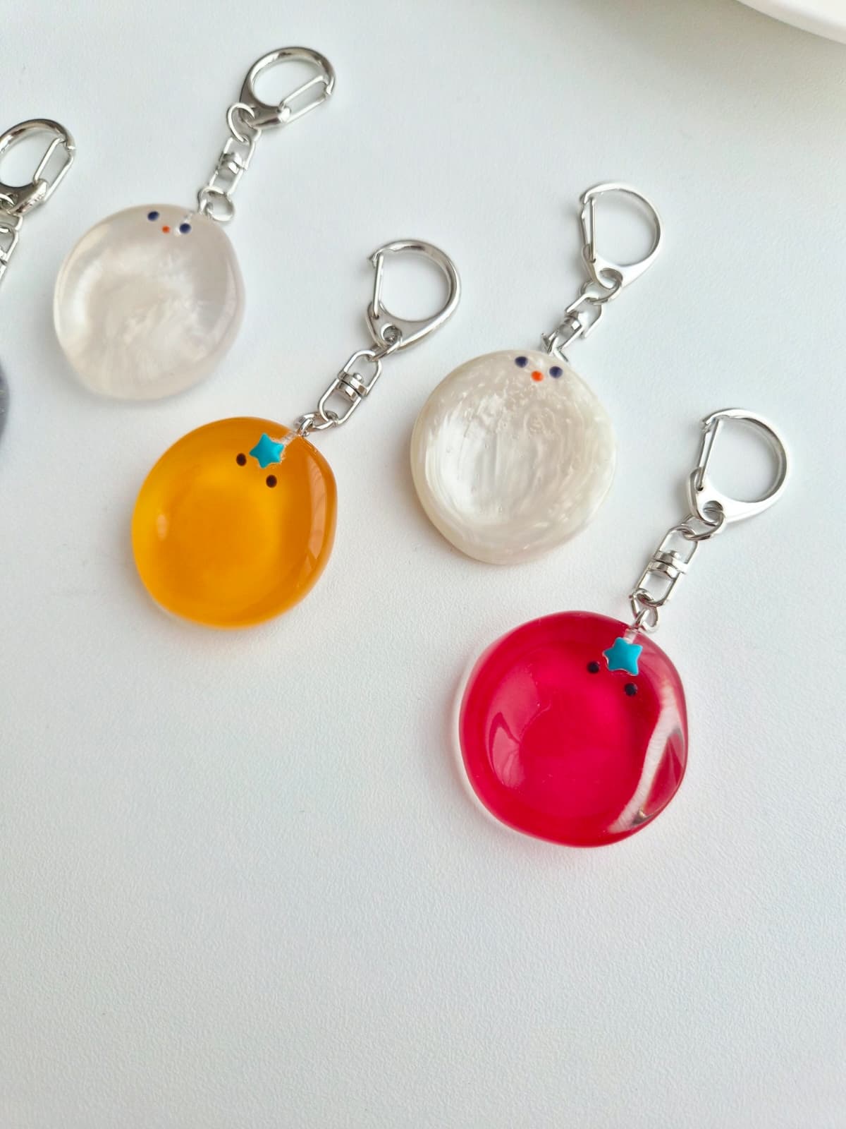 Kongnuni Warrior Stone Keyring Tomato Tangerine Pebble - 이미지 5
