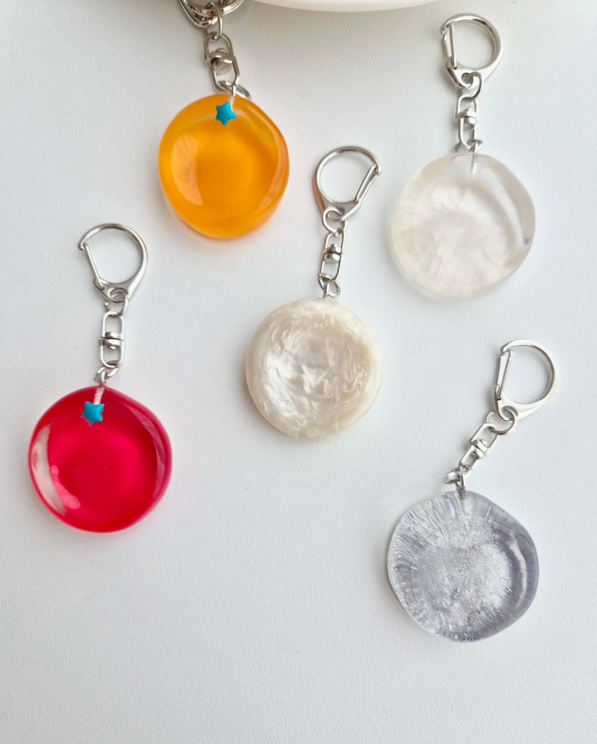 Worry Stone Keyring ☺️ Rub rub calming pebble Formica - 이미지 3