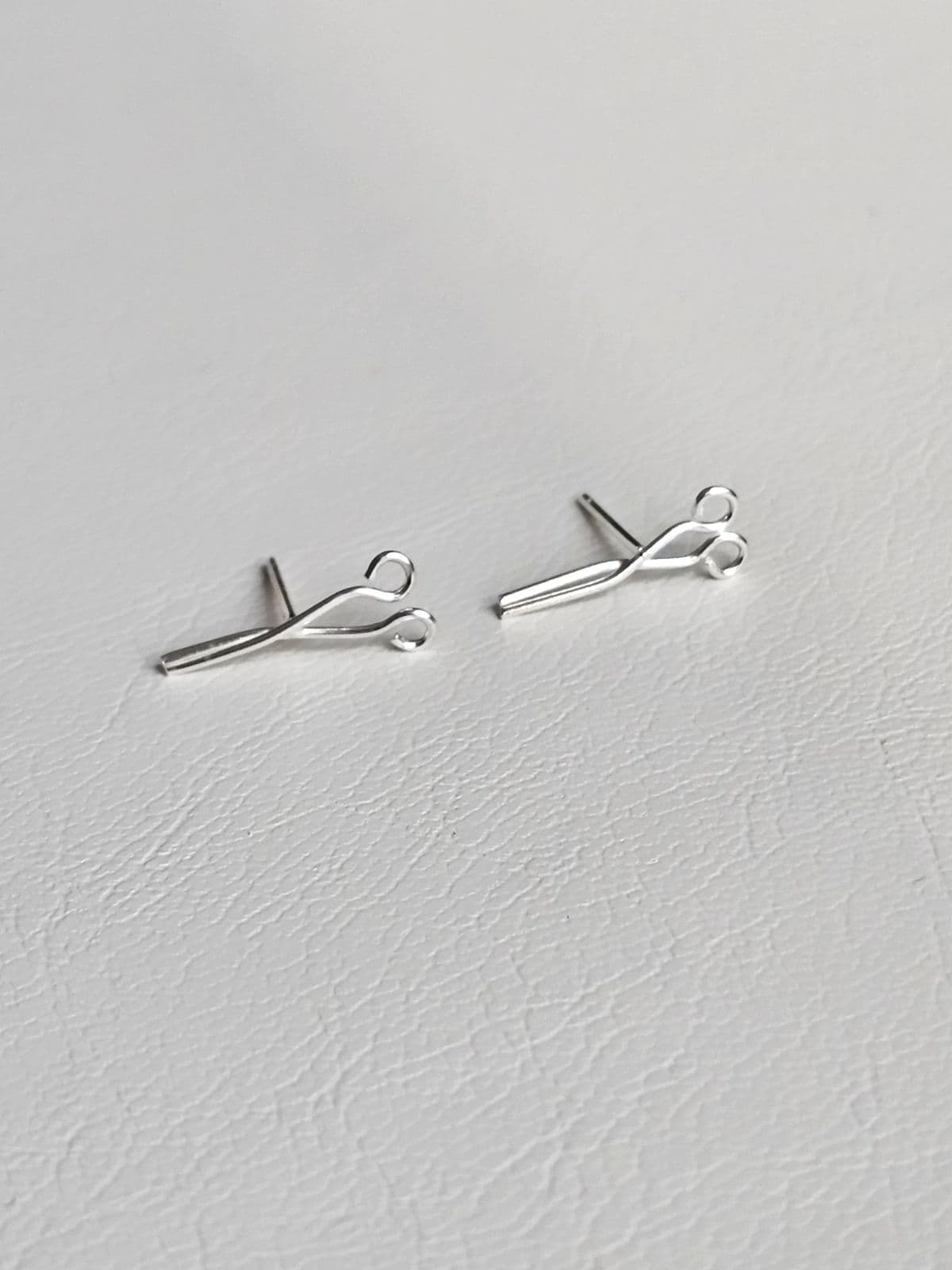 Silver 925 Silver Mini Scissors Earrings Mini Earrings - 이미지 1