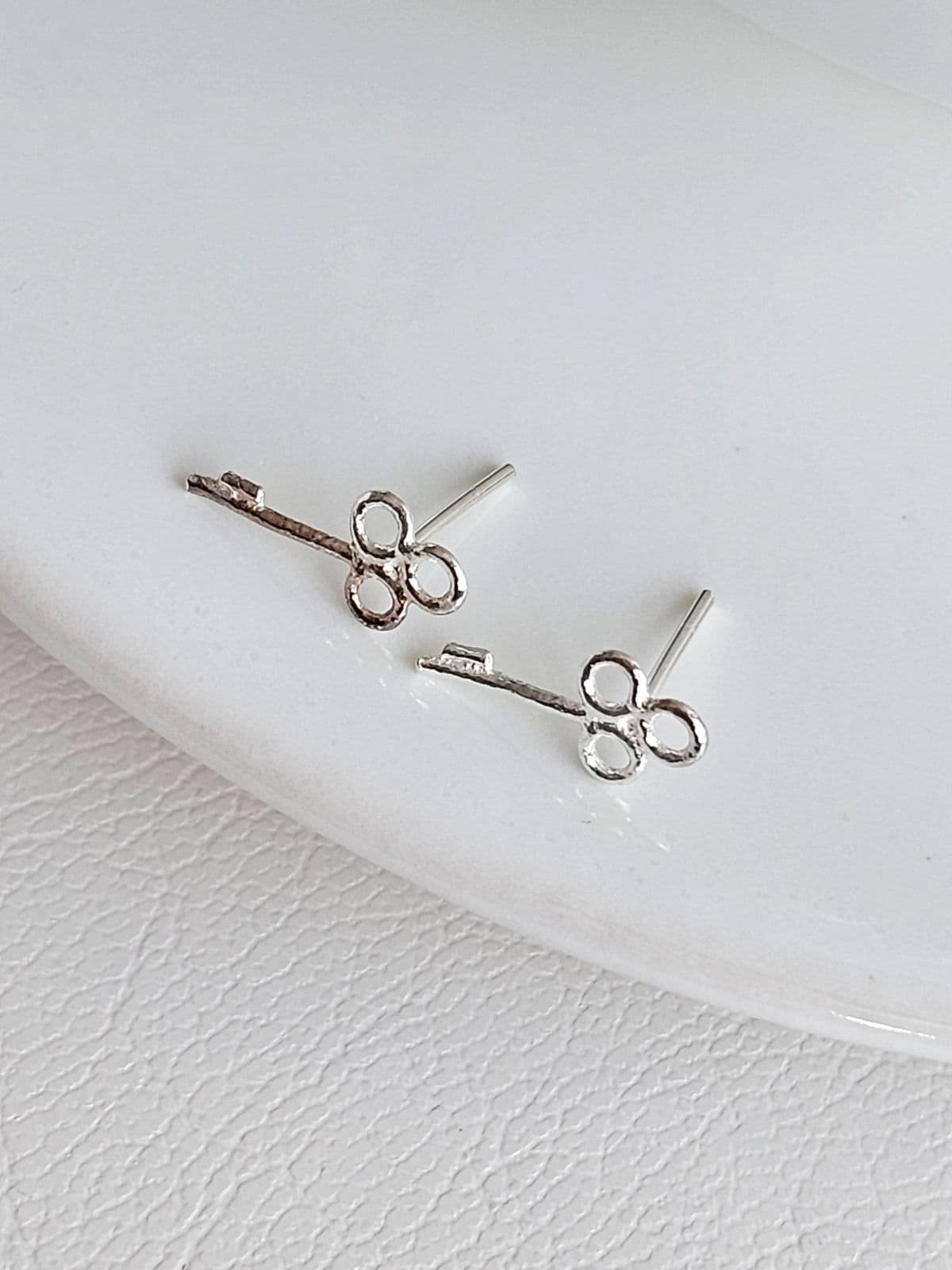 silver925 silver mini key earrings mini earrings - 이미지 9