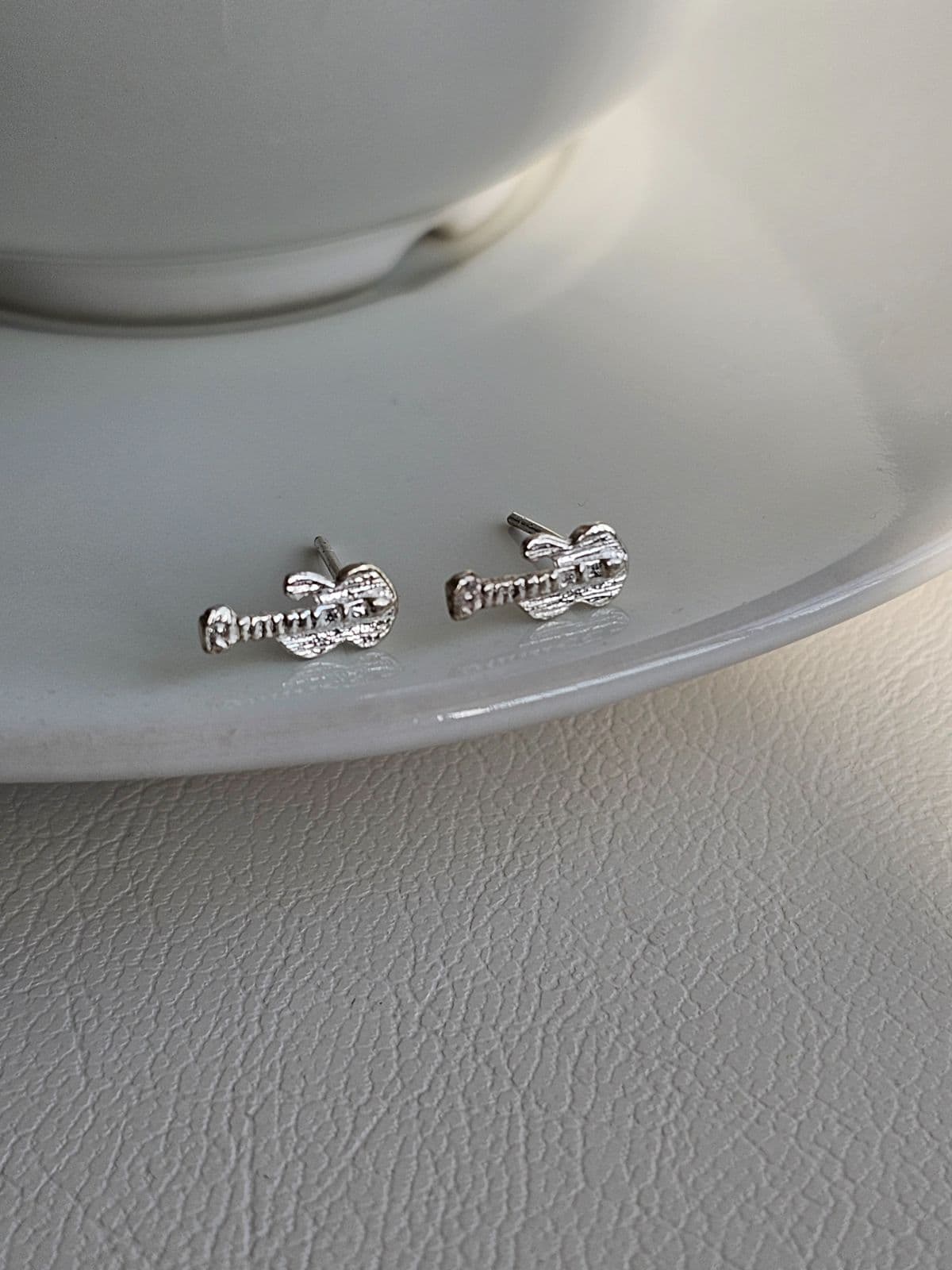 silver925 silver mini guitar earrings mini earrings - 이미지 5