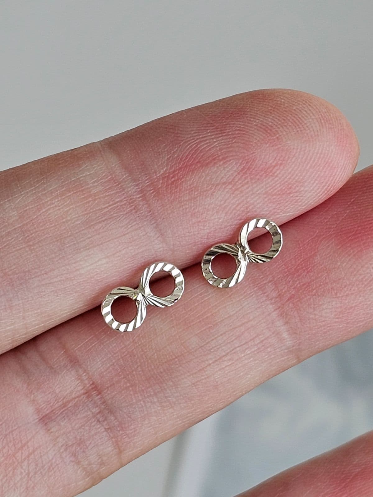 silver925 silver mini Mobius earrings mini earrings - 이미지 9