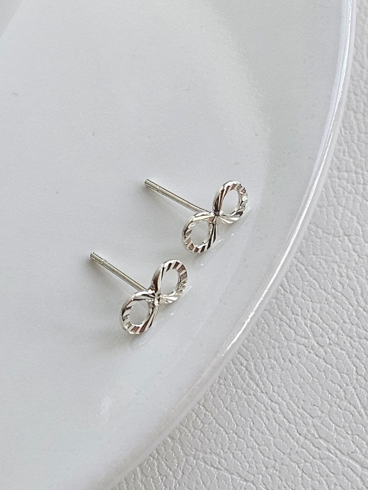 silver925 silver mini Mobius earrings mini earrings - 이미지 8