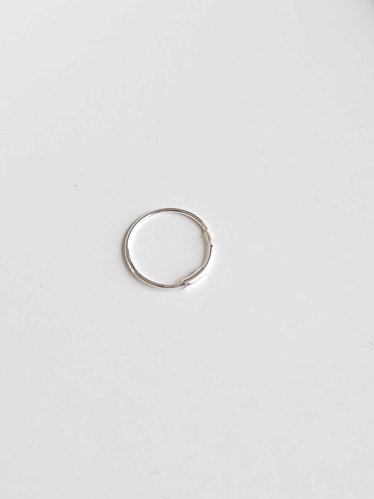 Silver 925 Simple Ring Nose Piercing Silver Piercing - 이미지 1