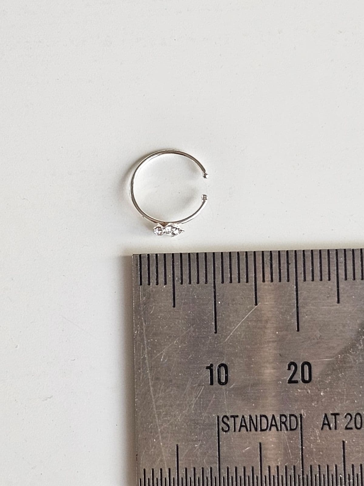 Silver 925 Mini Cubic Flower Ring Nose Piercing Silver Piercing - 이미지 4
