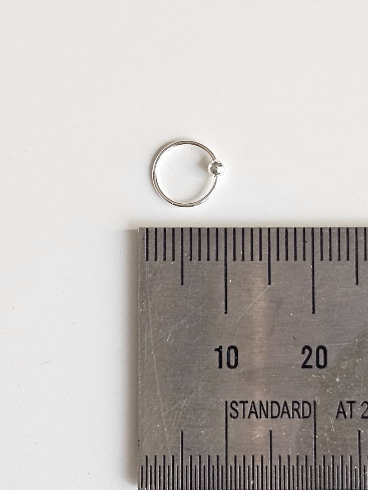 Silver 925 Simple Silver Ball Ring Nose Piercing Silver Piercing - 이미지 4
