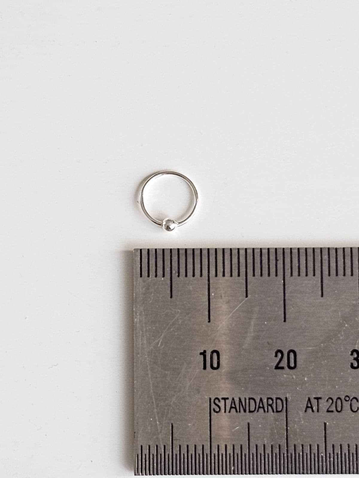 Silver 925 Simple Silver Ball Ring Nose Piercing Silver Piercing - 이미지 5