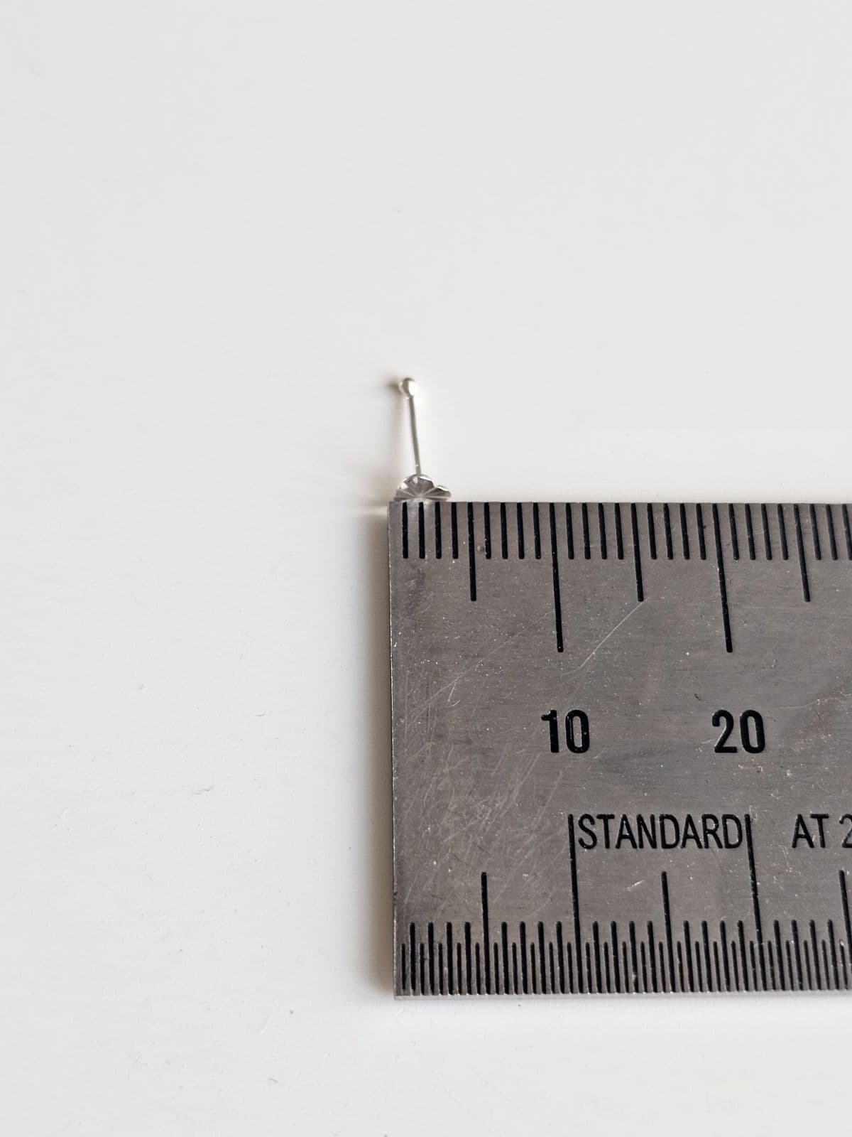 Silver 925 Heart Flat Cut Nose Piercing Silver Piercing - 이미지 5