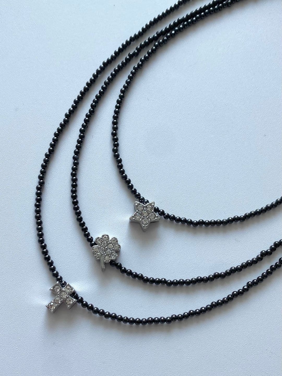 Chic Cubic Surgical Steel Bead Choker Necklace 3 Types - 이미지 4