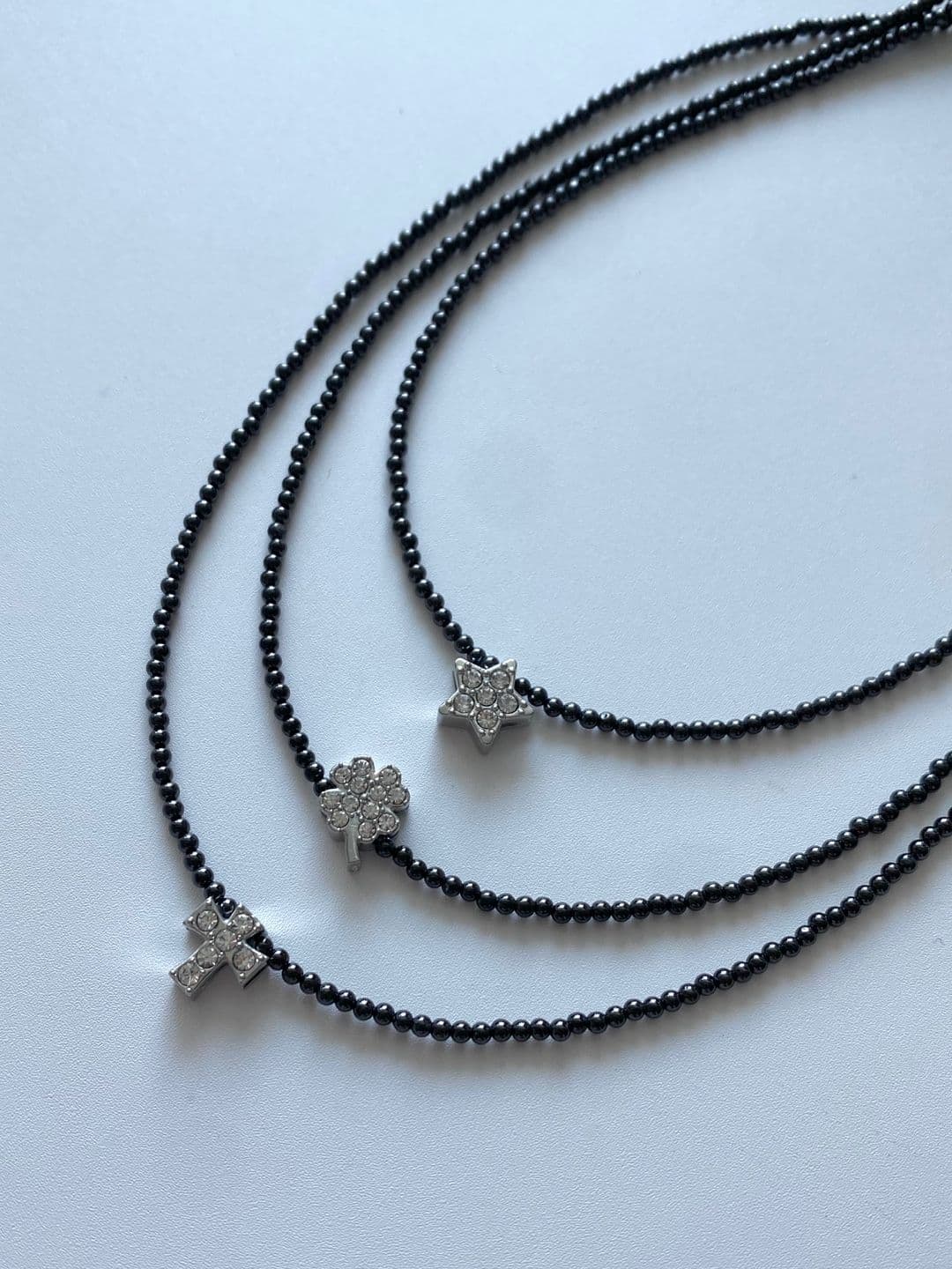 Chic Cubic Surgical Steel Bead Choker Necklace 3 Types - 이미지 2