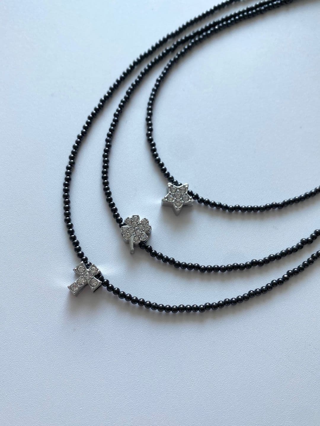 Chic Cubic Surgical Steel Bead Choker Necklace 3 Types - 이미지 3