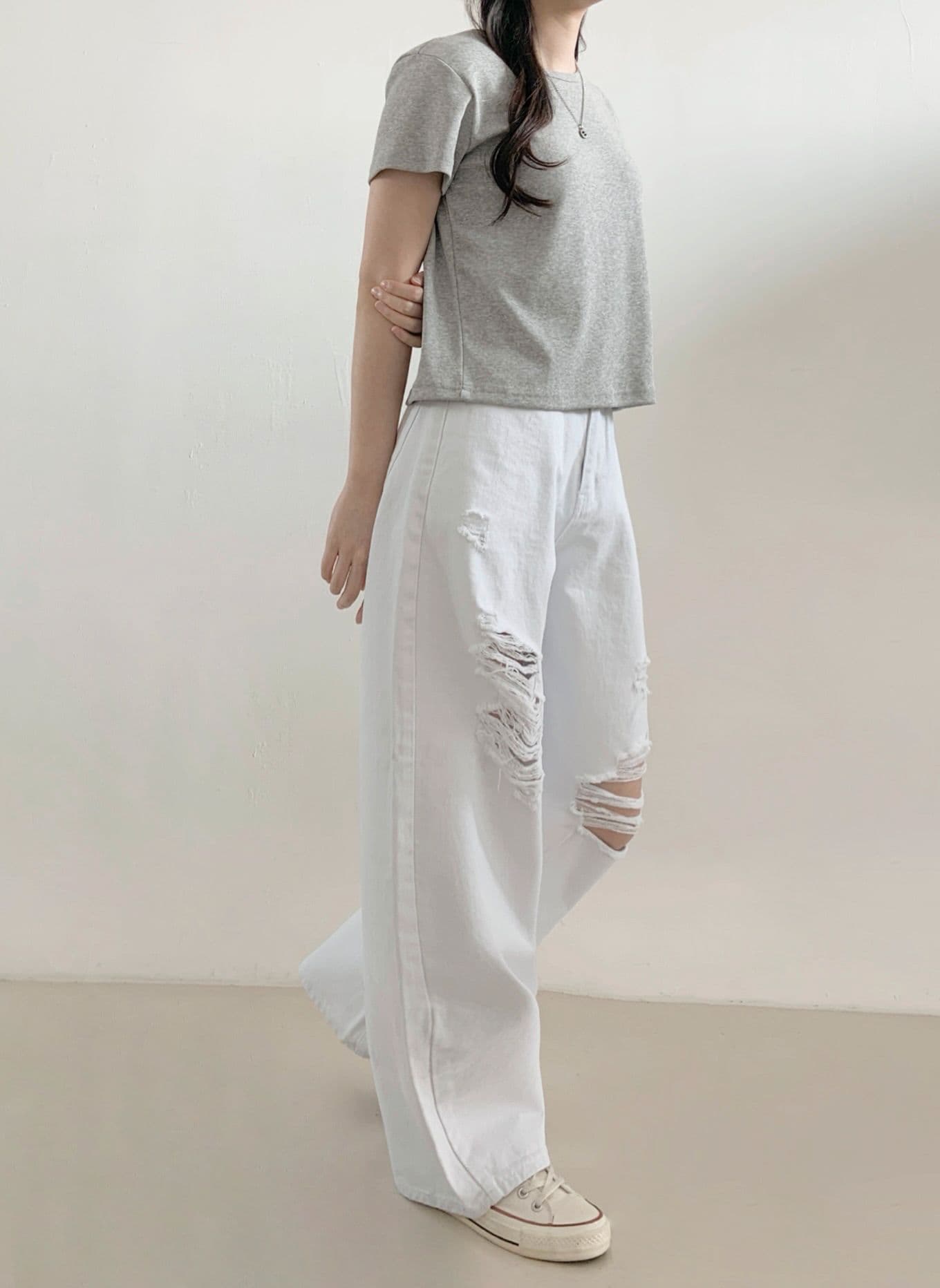 898 Cotton Vintage Curve Pants - 이미지 8