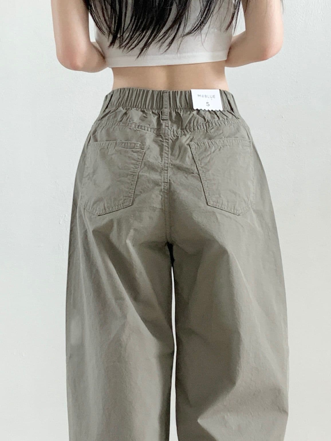 919 Summer Hidden Back Band Collar Curve Pants - 이미지 10