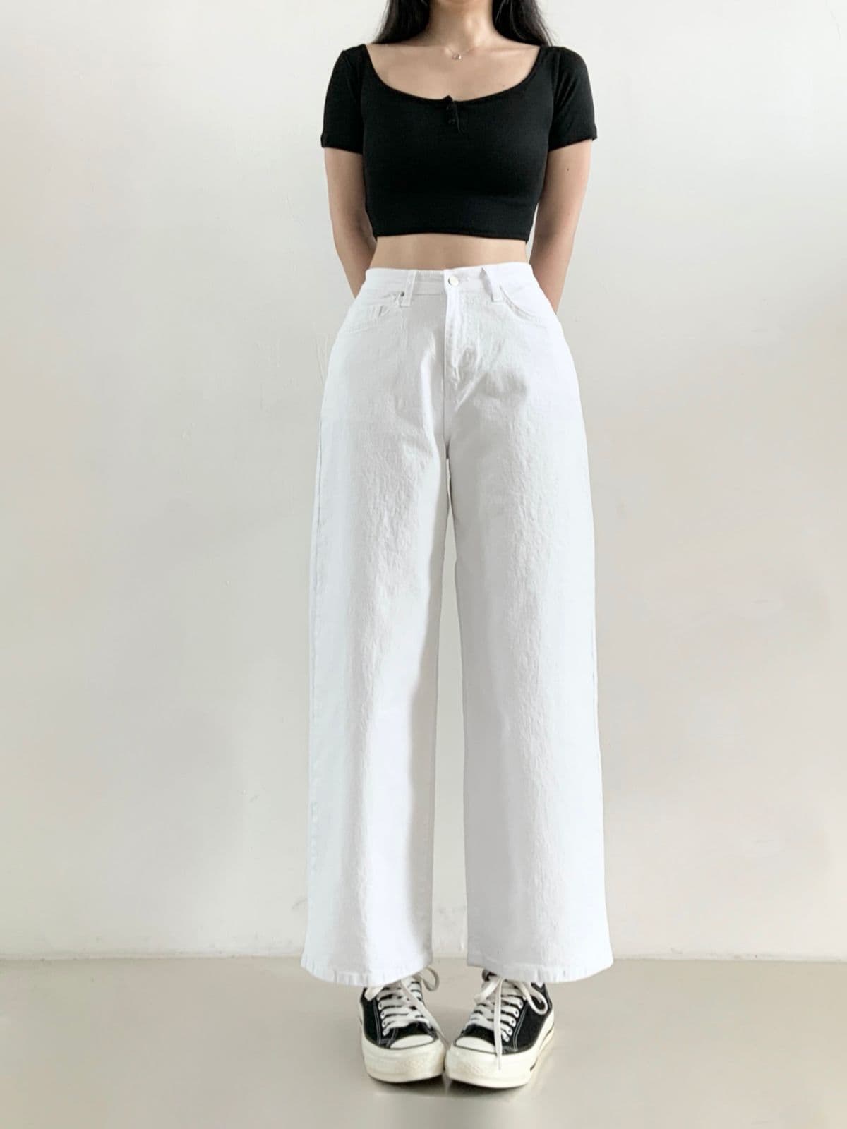 922 Basic Easy Curve Cotton Pants - 이미지 3