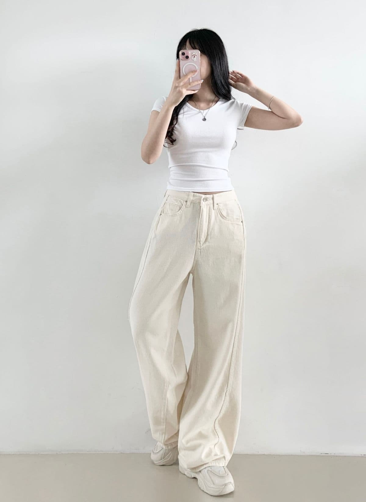 928 Summer Half-Curve Cut Collar Pants - 이미지 4