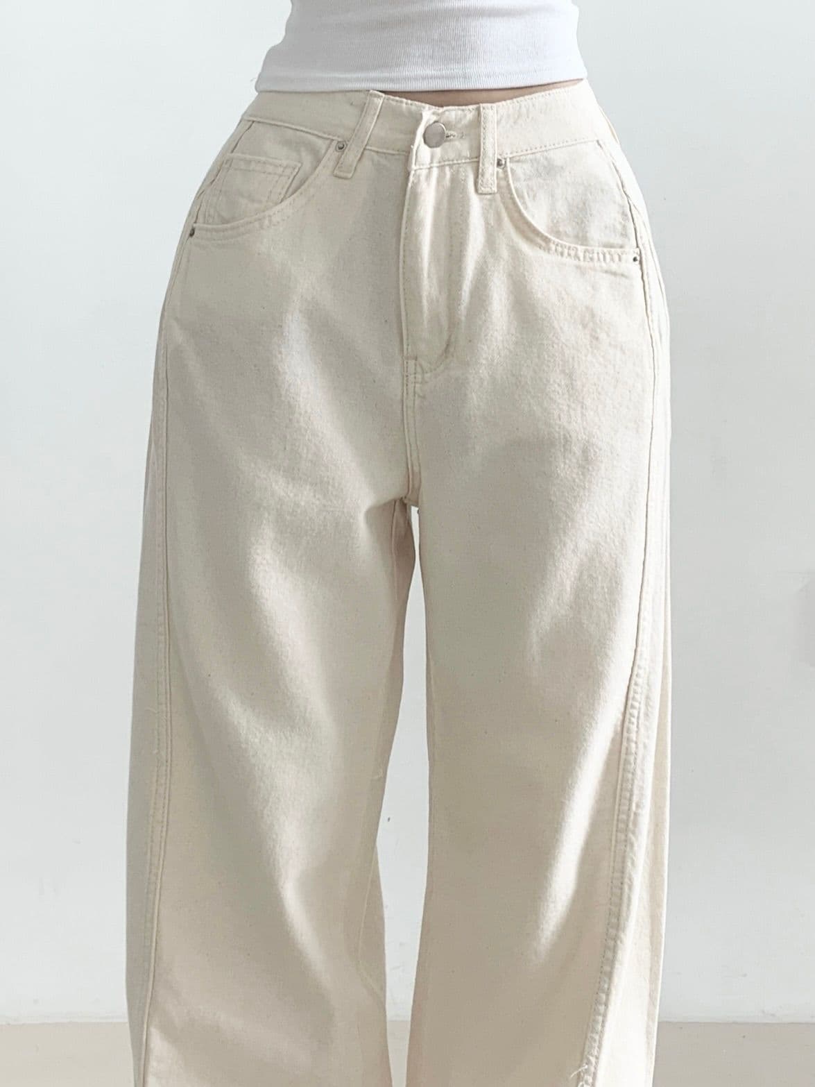 928 Summer Half-Curve Cut Collar Pants - 이미지 10