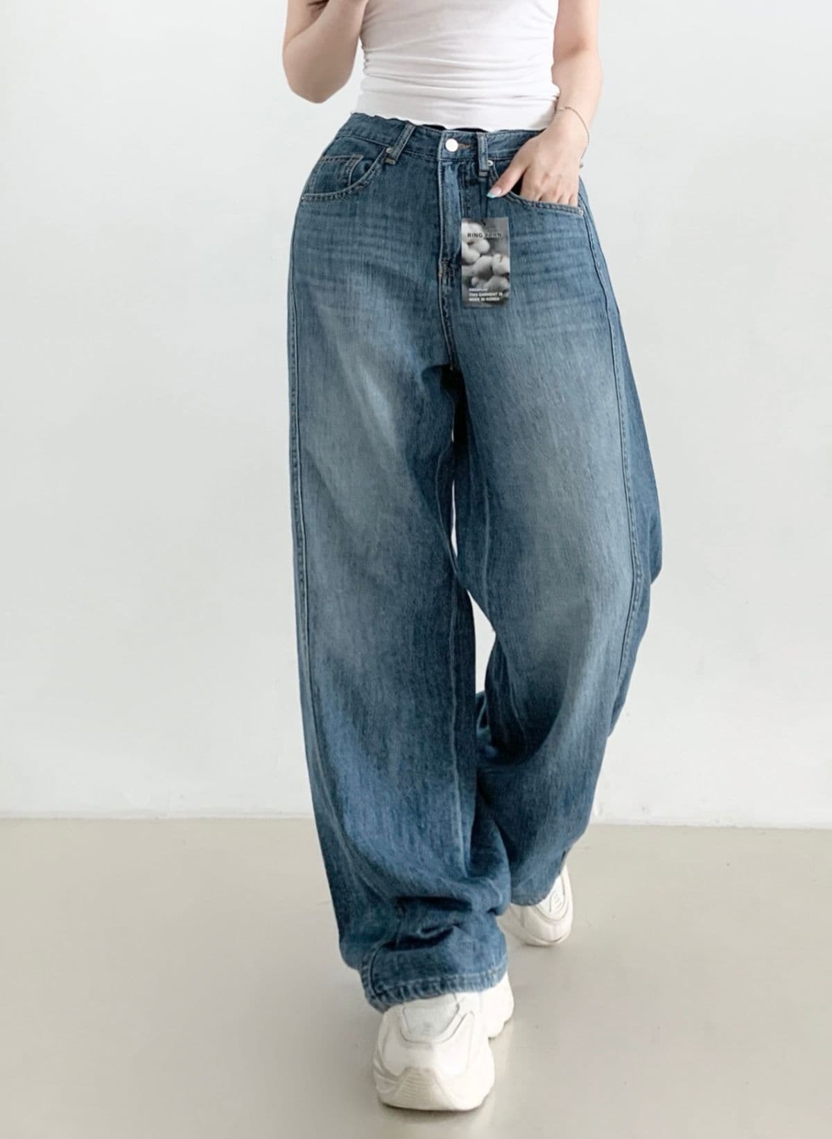 930 Summer Half-Curve Cut Denim Pants - 이미지 7