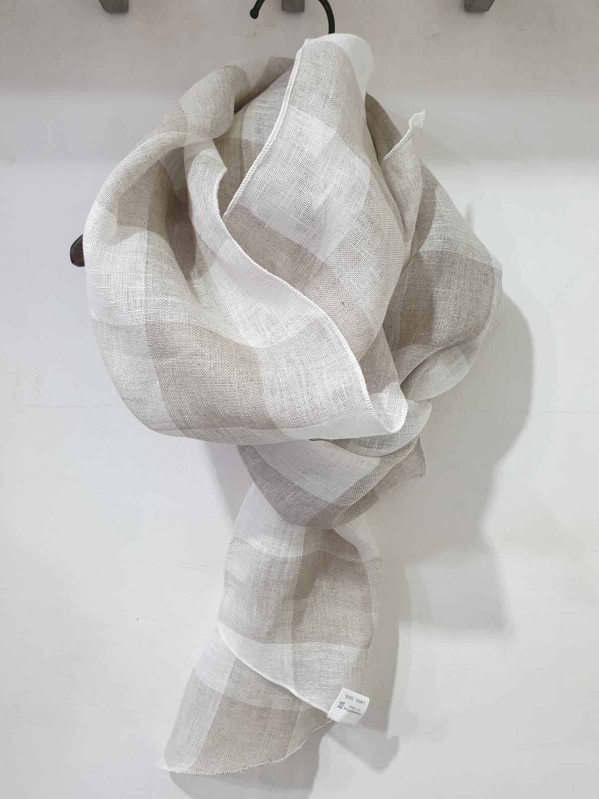 Luxury Mascarf Linen Striped Scarf Muffler Mascarf Linen Scarf - 이미지 5