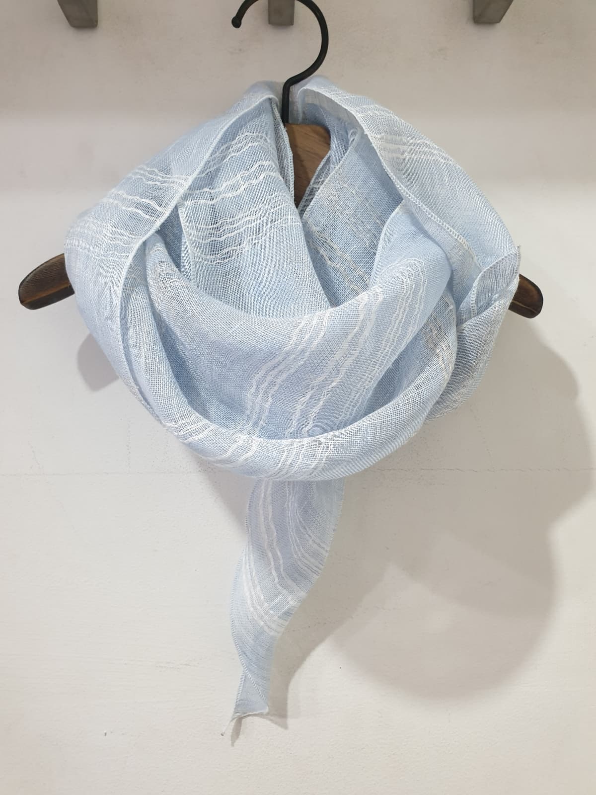 Luxury Mascarf Linen Striped Scarf Muffler Mascarf Linen Scarf - 이미지 1