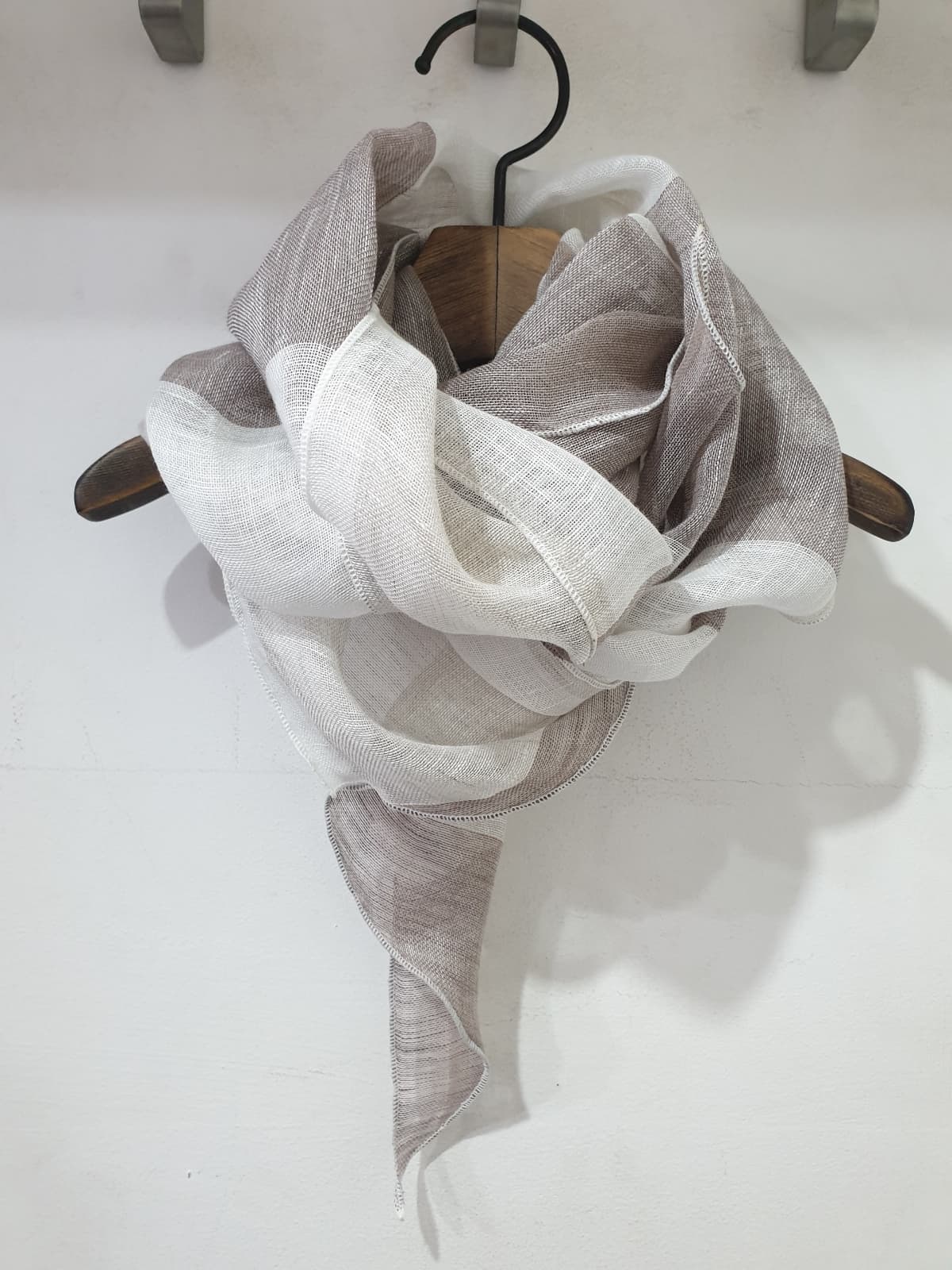 Luxury Mascarf Linen Striped Scarf Muffler Mascarf Linen Scarf - 이미지 3