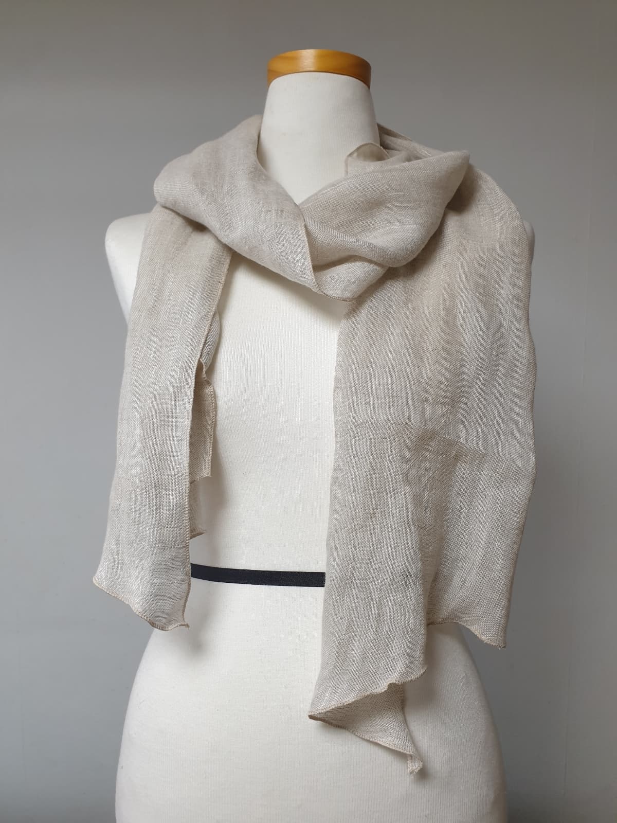 Mujima scarf, linen scarf, solid scarf - 이미지 2