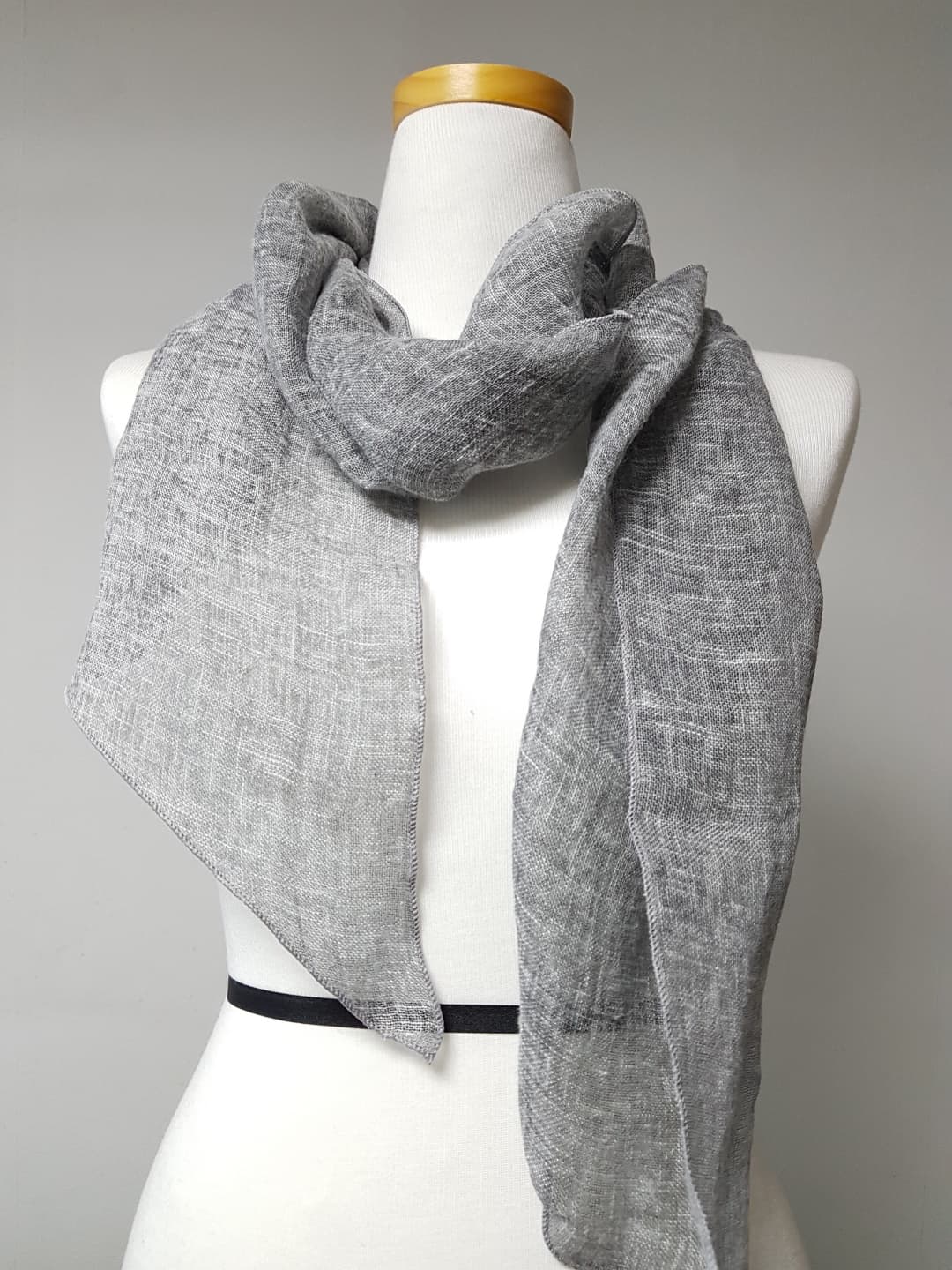 Mujima scarf, linen scarf, solid scarf - 이미지 7
