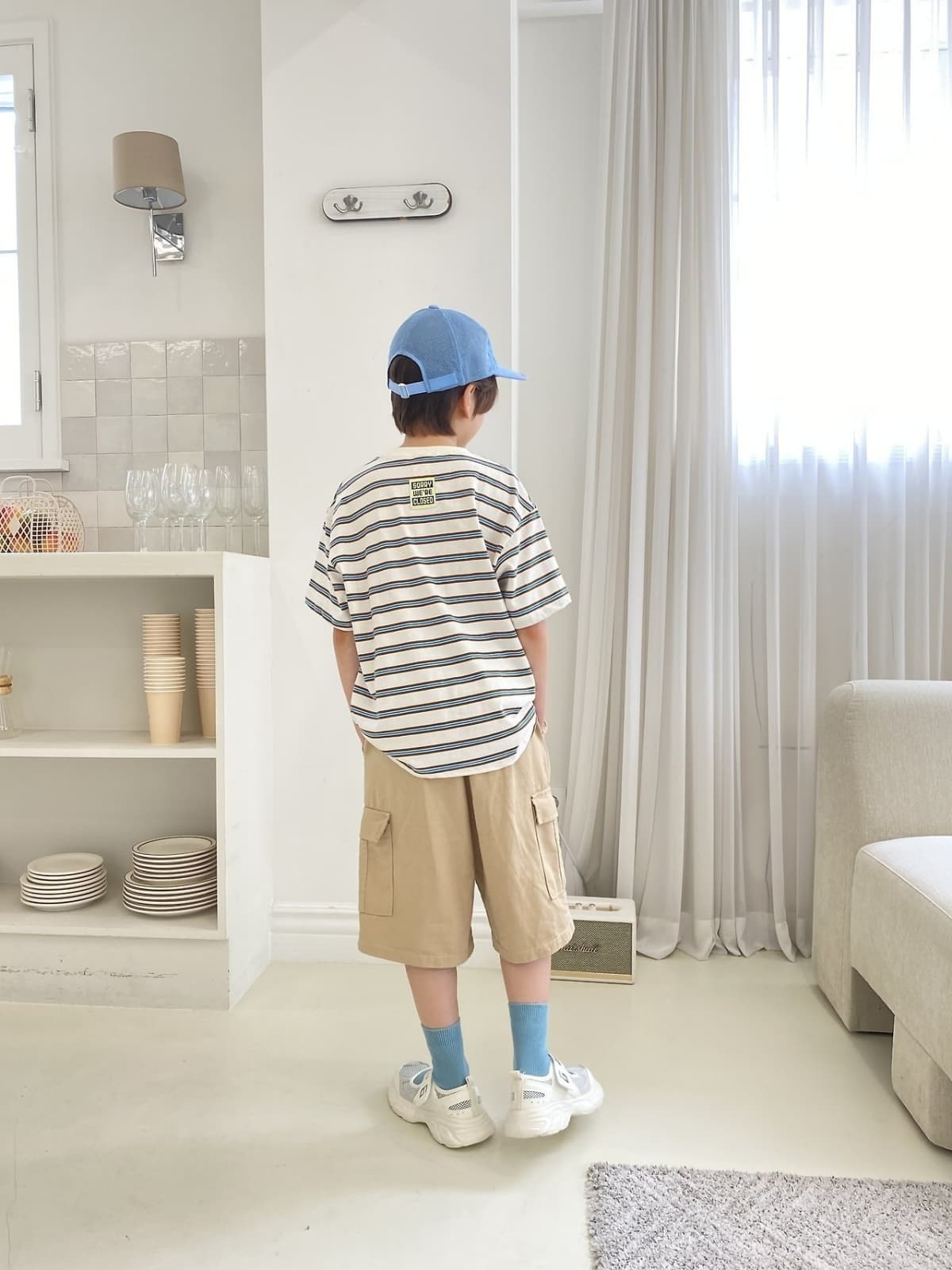 Zer Closed Striped Tee - 이미지 3