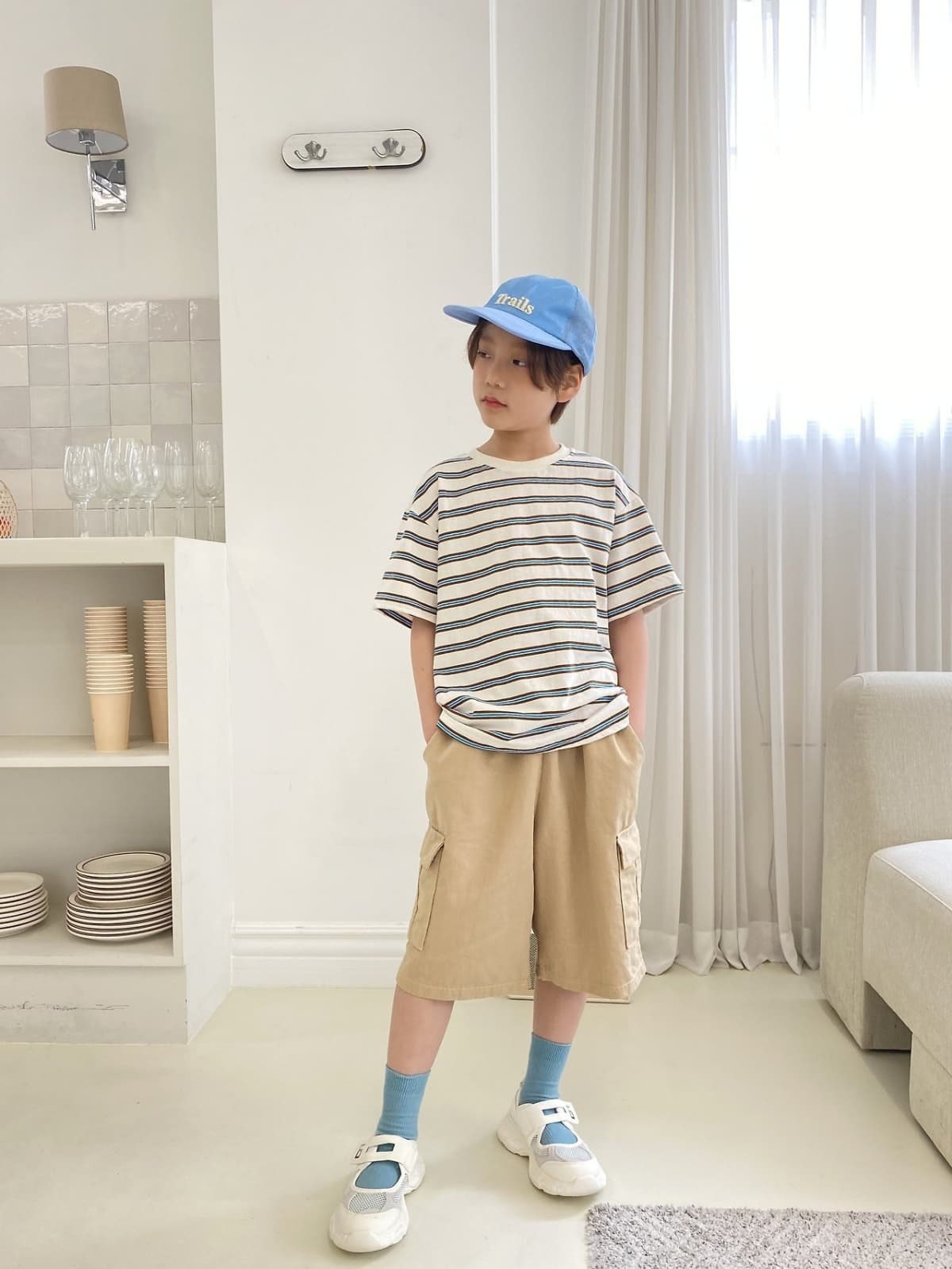 Zer Closed Striped Tee - 이미지 1