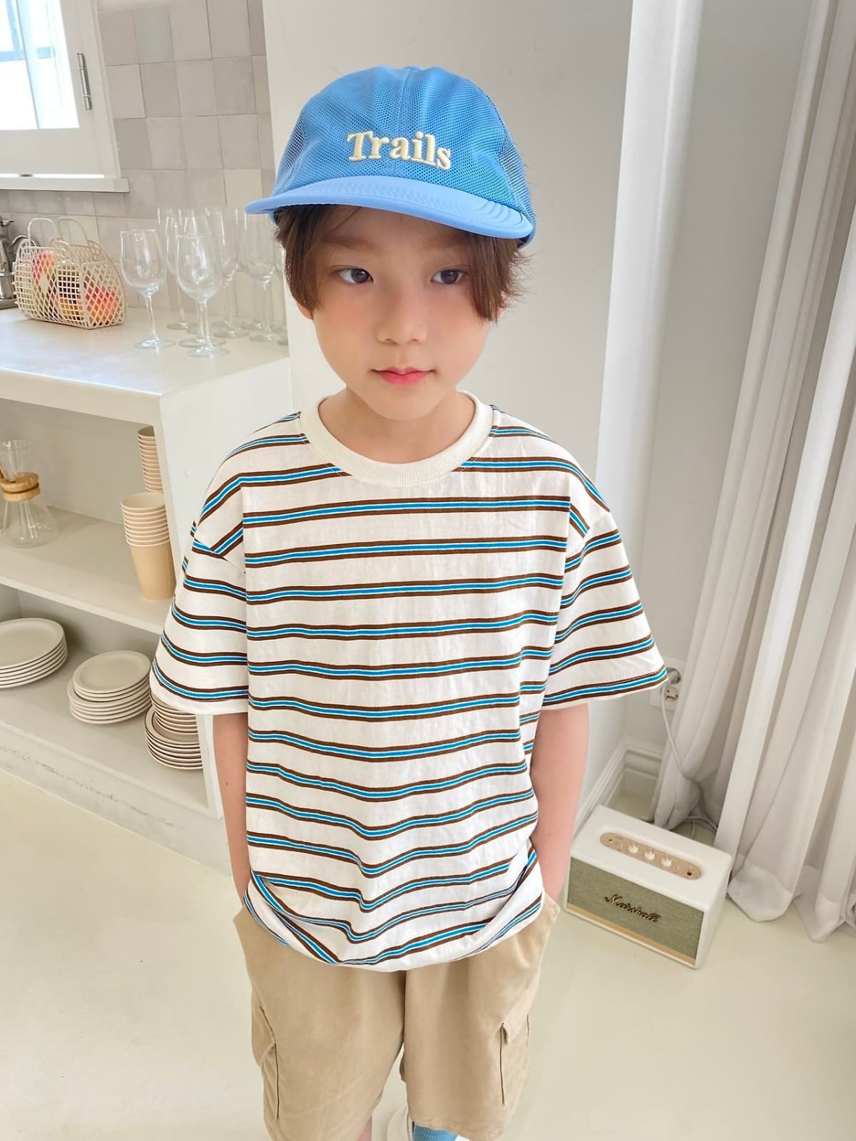 Zer Closed Striped Tee - 이미지 4