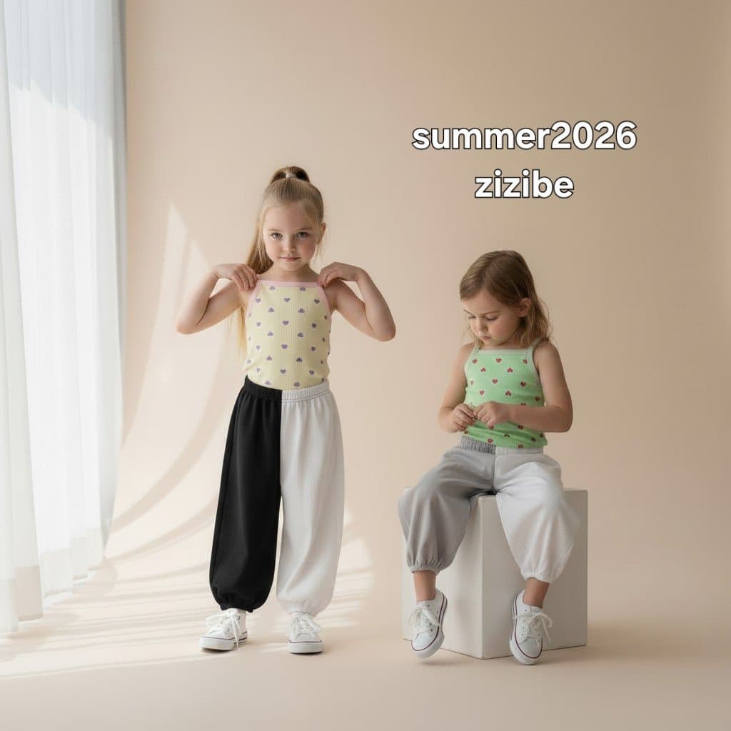 Jijibe Cool Two-Tone Pants - 이미지 2