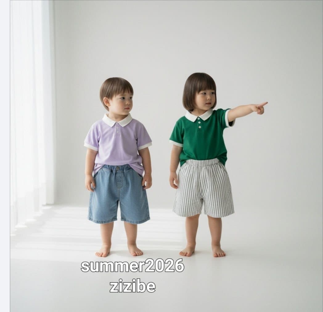 Color-block polo shirt - 이미지 1