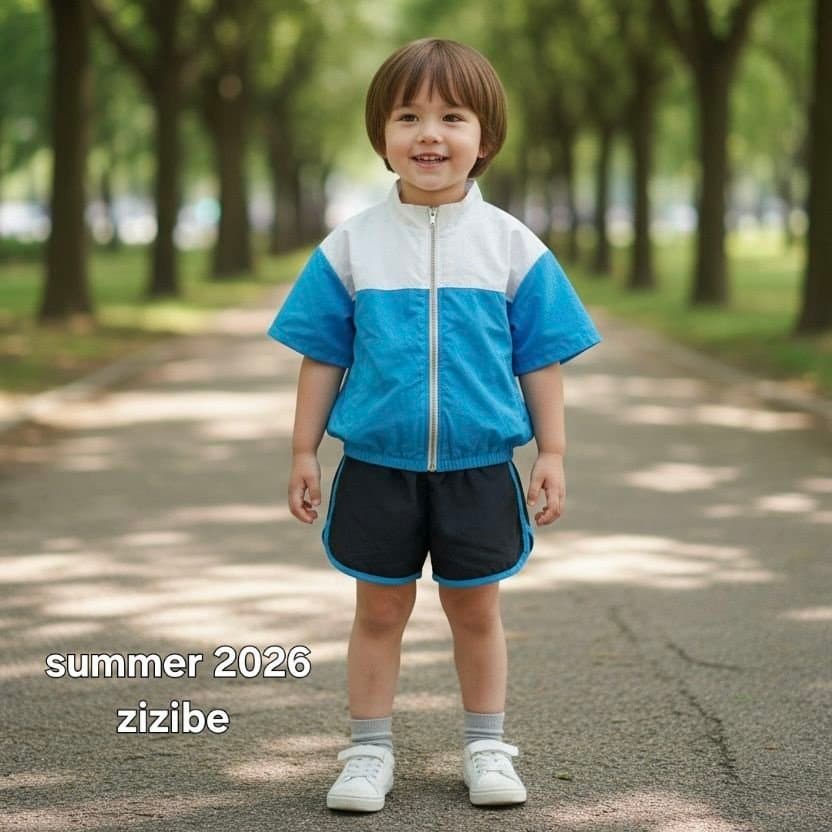 Zip-up tile top and bottom set - 이미지 7