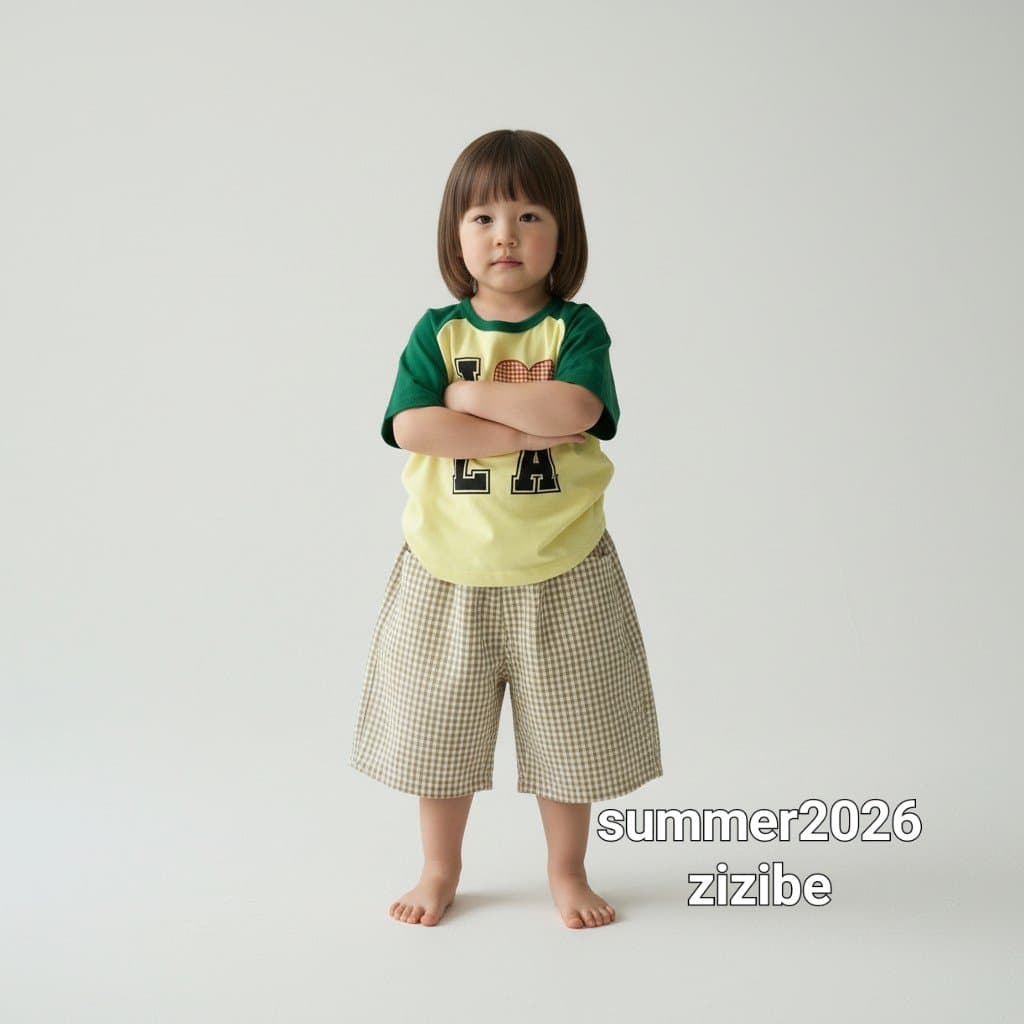 3/4 length checked wide pants - 이미지 4