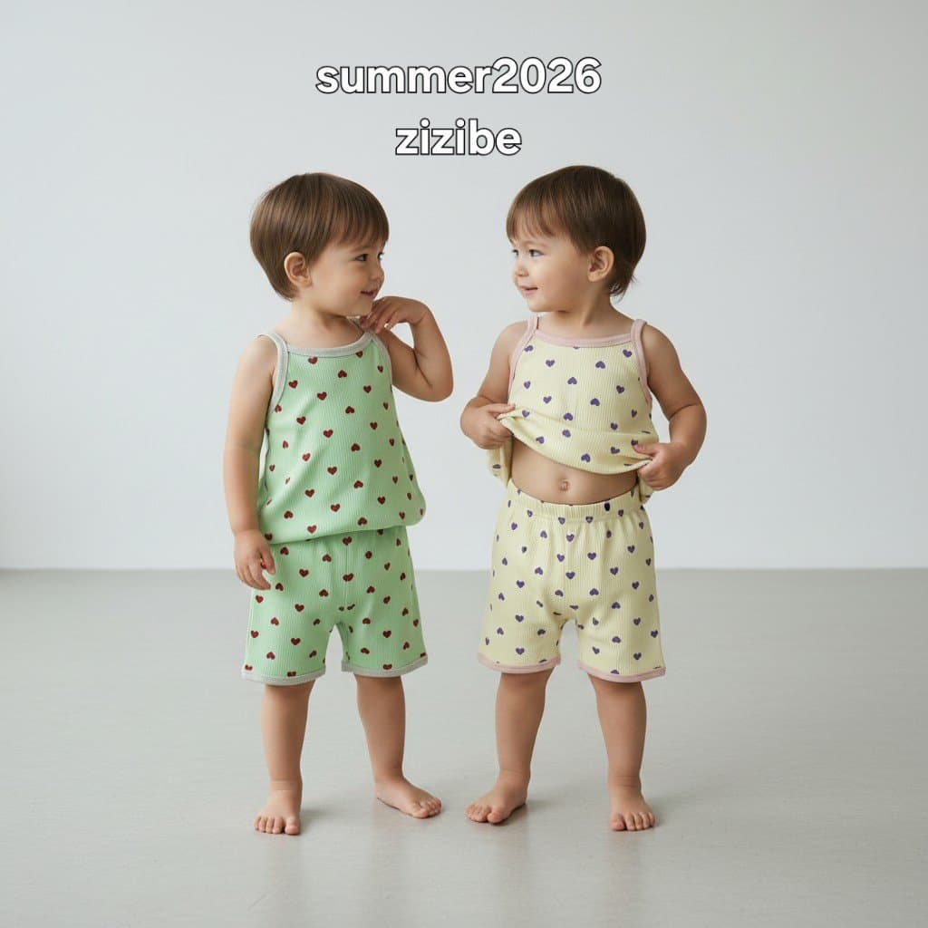 Heart strap tank top and bottom set - 이미지 9