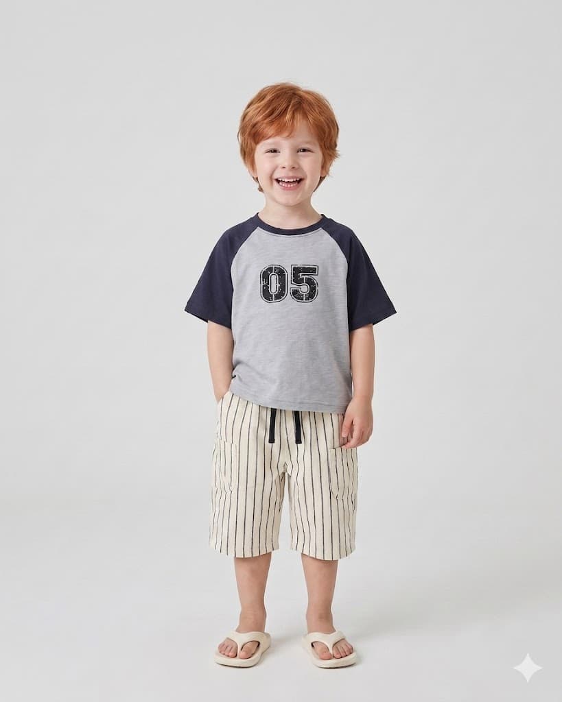 Vertical striped cargo pants - 이미지 4
